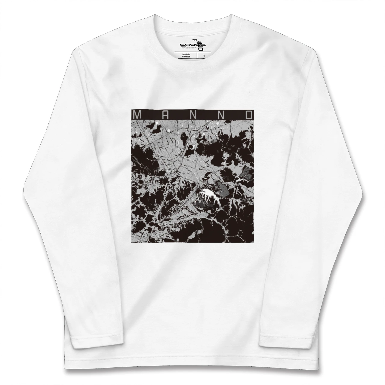【まんのう(香川県)】地図柄ロングスリーブTシャツ