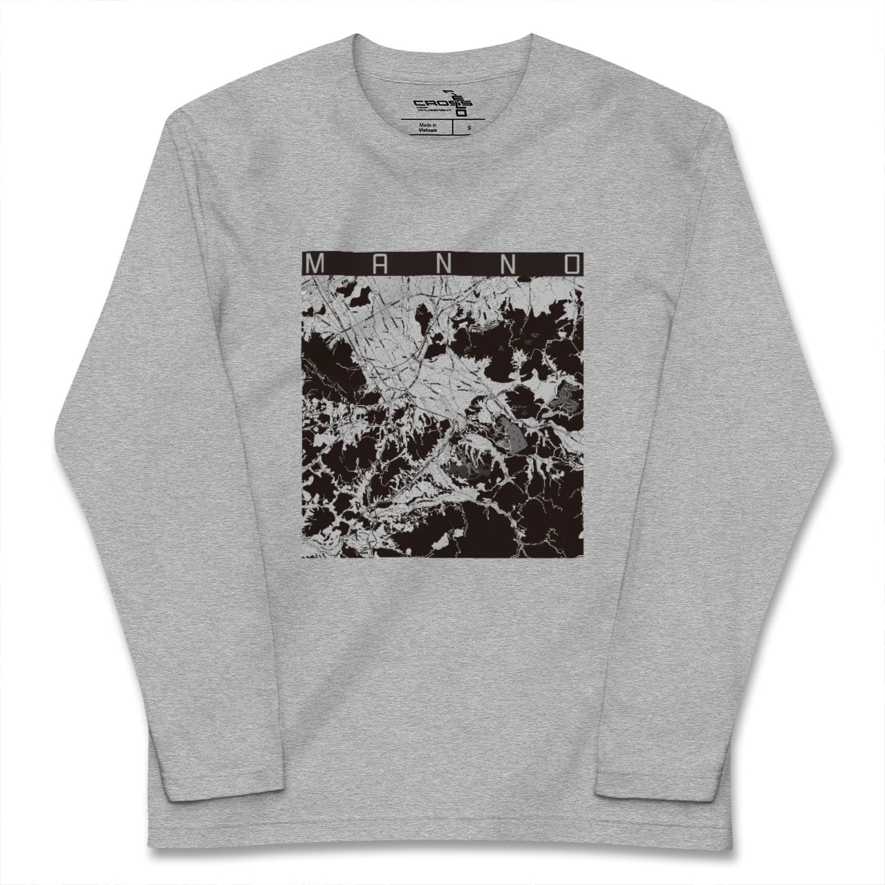 【まんのう(香川県)】地図柄ロングスリーブTシャツ