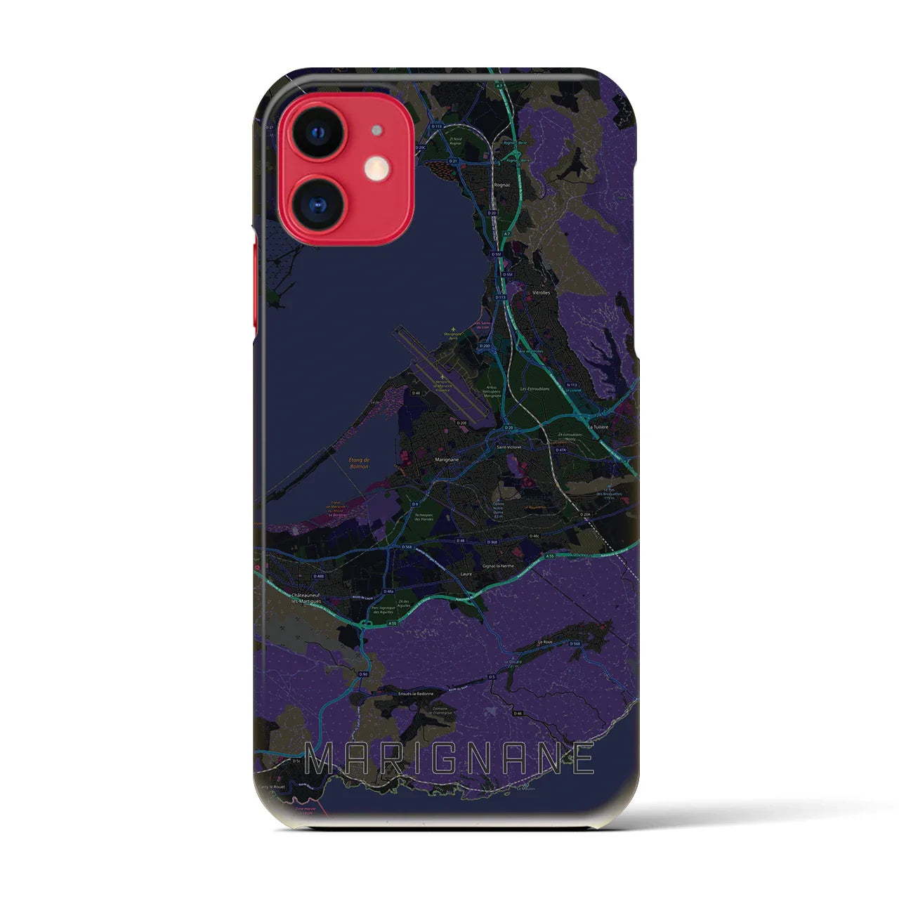 【マリニャーヌ(フランス)】地図柄iPhoneケース(バックカバータイプ)
