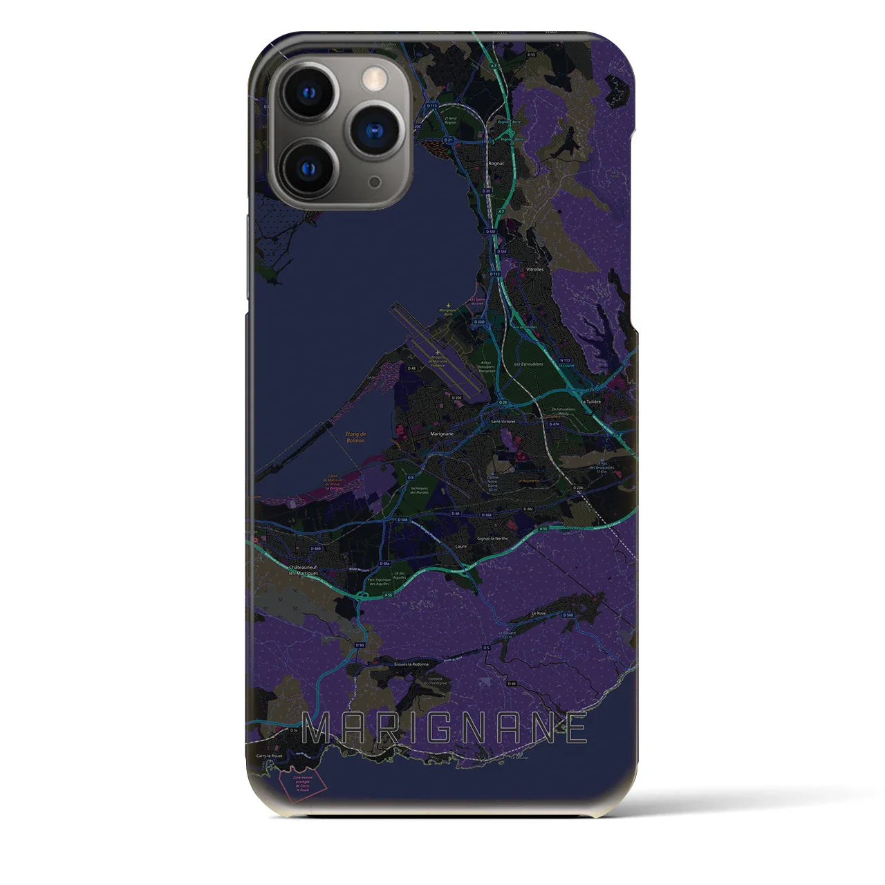 【マリニャーヌ(フランス)】地図柄iPhoneケース(バックカバータイプ)