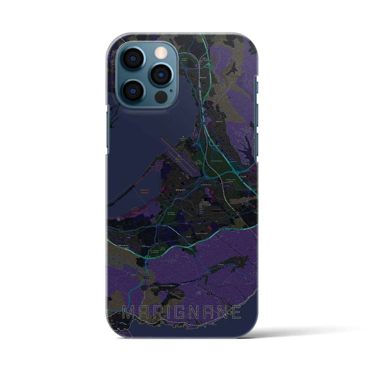 【マリニャーヌ(フランス)】地図柄iPhoneケース(バックカバータイプ)