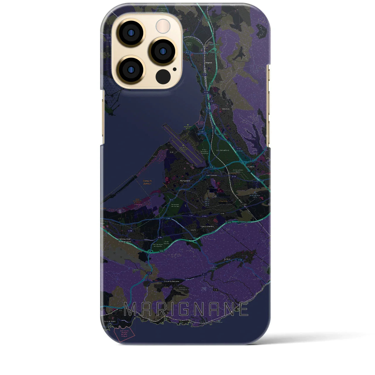 【マリニャーヌ(フランス)】地図柄iPhoneケース(バックカバータイプ)