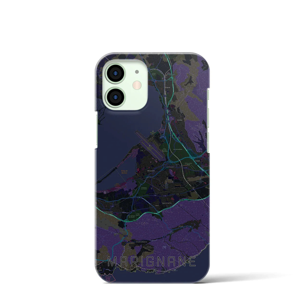 【マリニャーヌ(フランス)】地図柄iPhoneケース(バックカバータイプ)