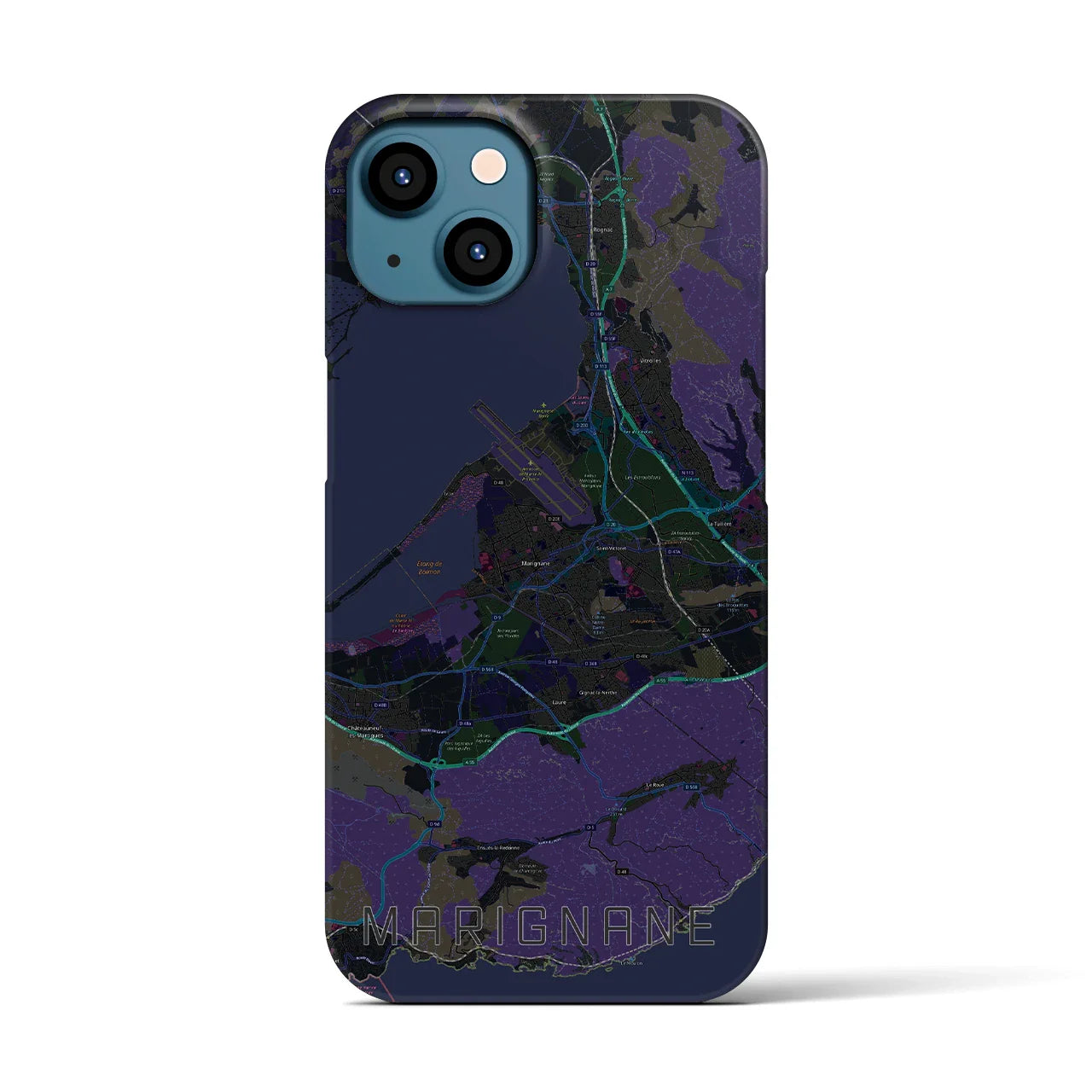 【マリニャーヌ(フランス)】地図柄iPhoneケース(バックカバータイプ)
