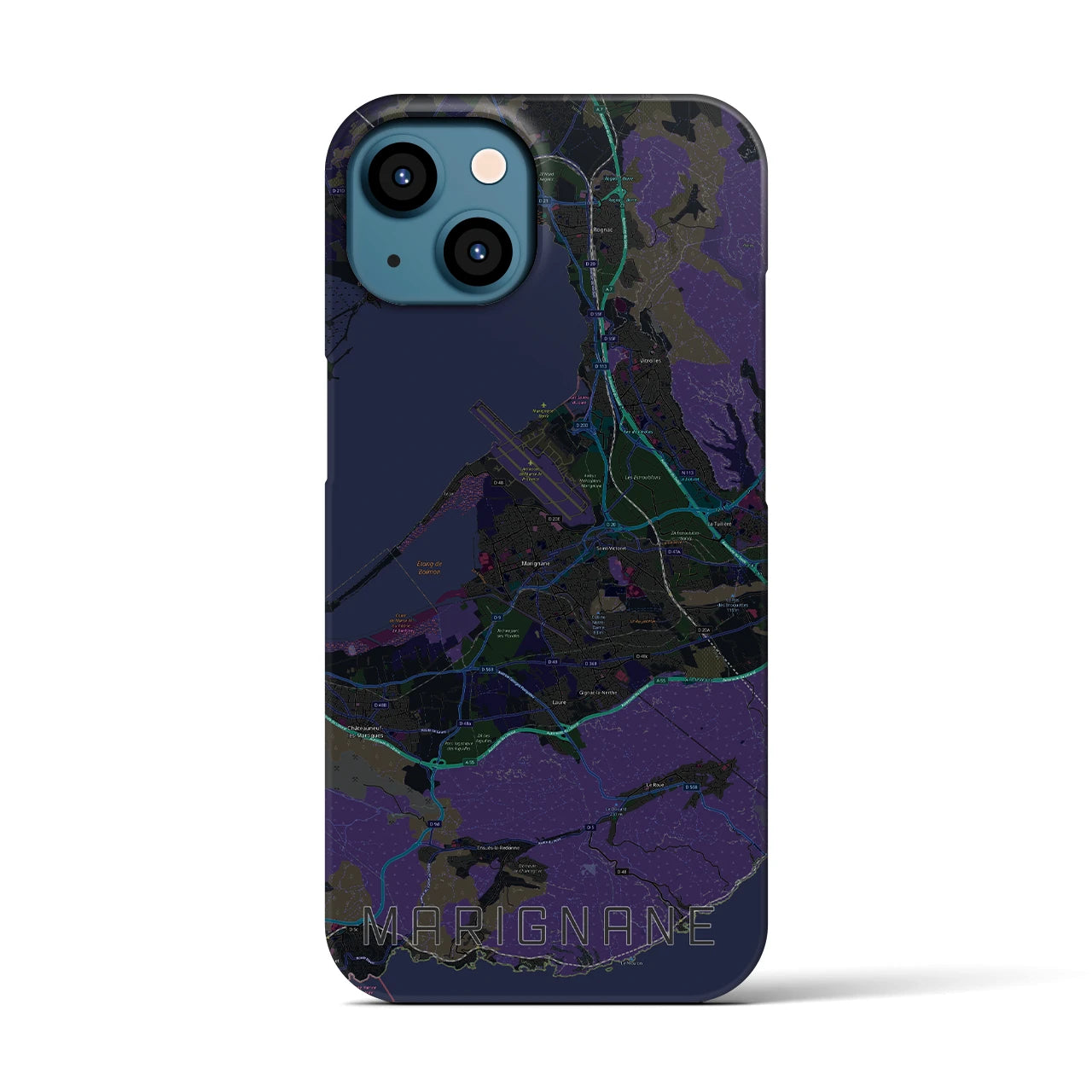 【マリニャーヌ(フランス)】地図柄iPhoneケース(バックカバータイプ)