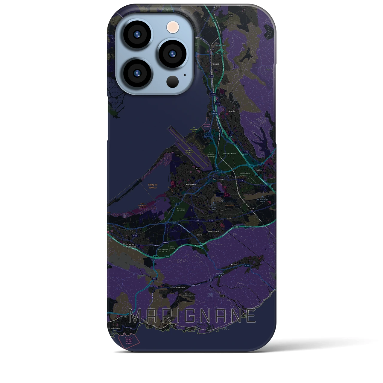 【マリニャーヌ(フランス)】地図柄iPhoneケース(バックカバータイプ)