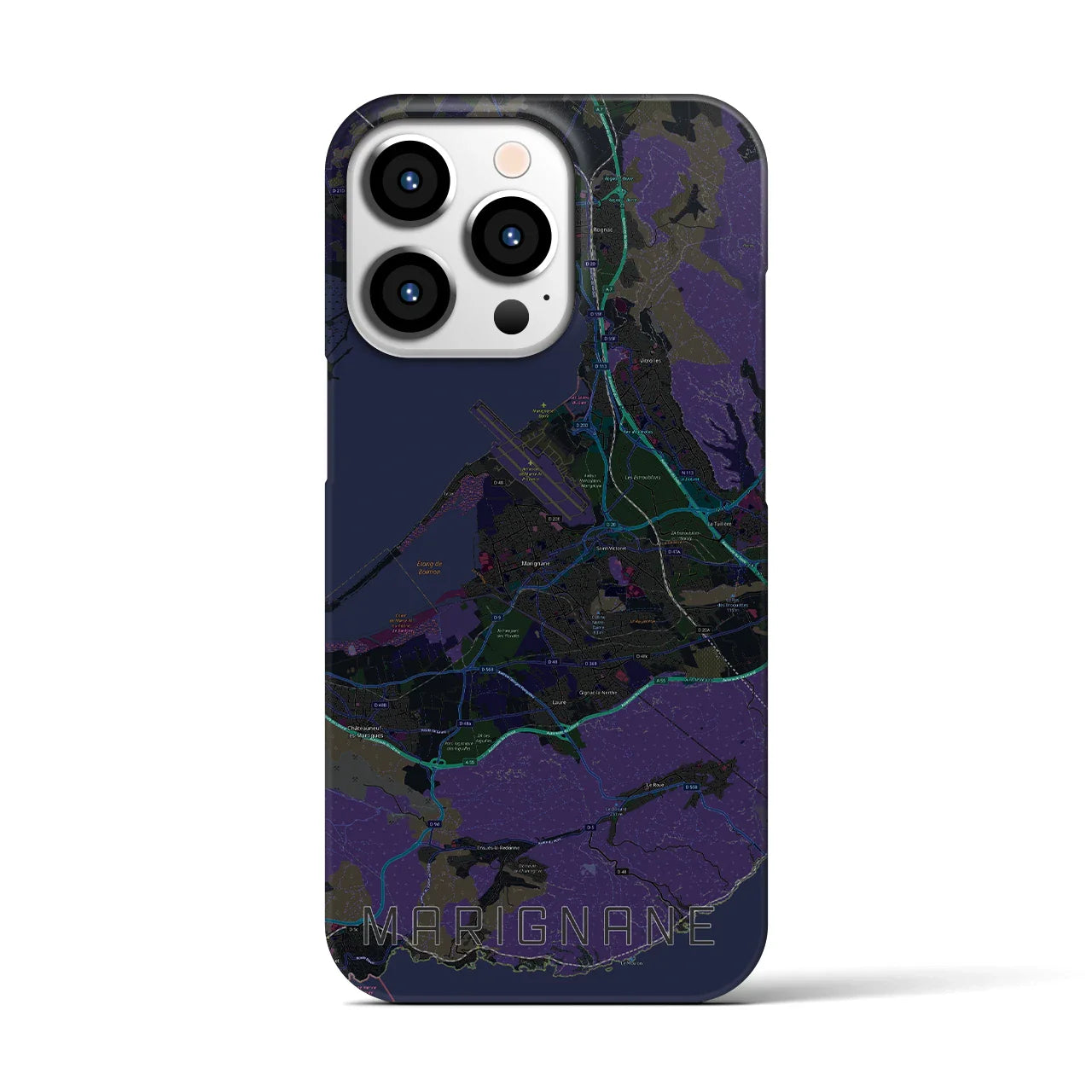 【マリニャーヌ(フランス)】地図柄iPhoneケース(バックカバータイプ)