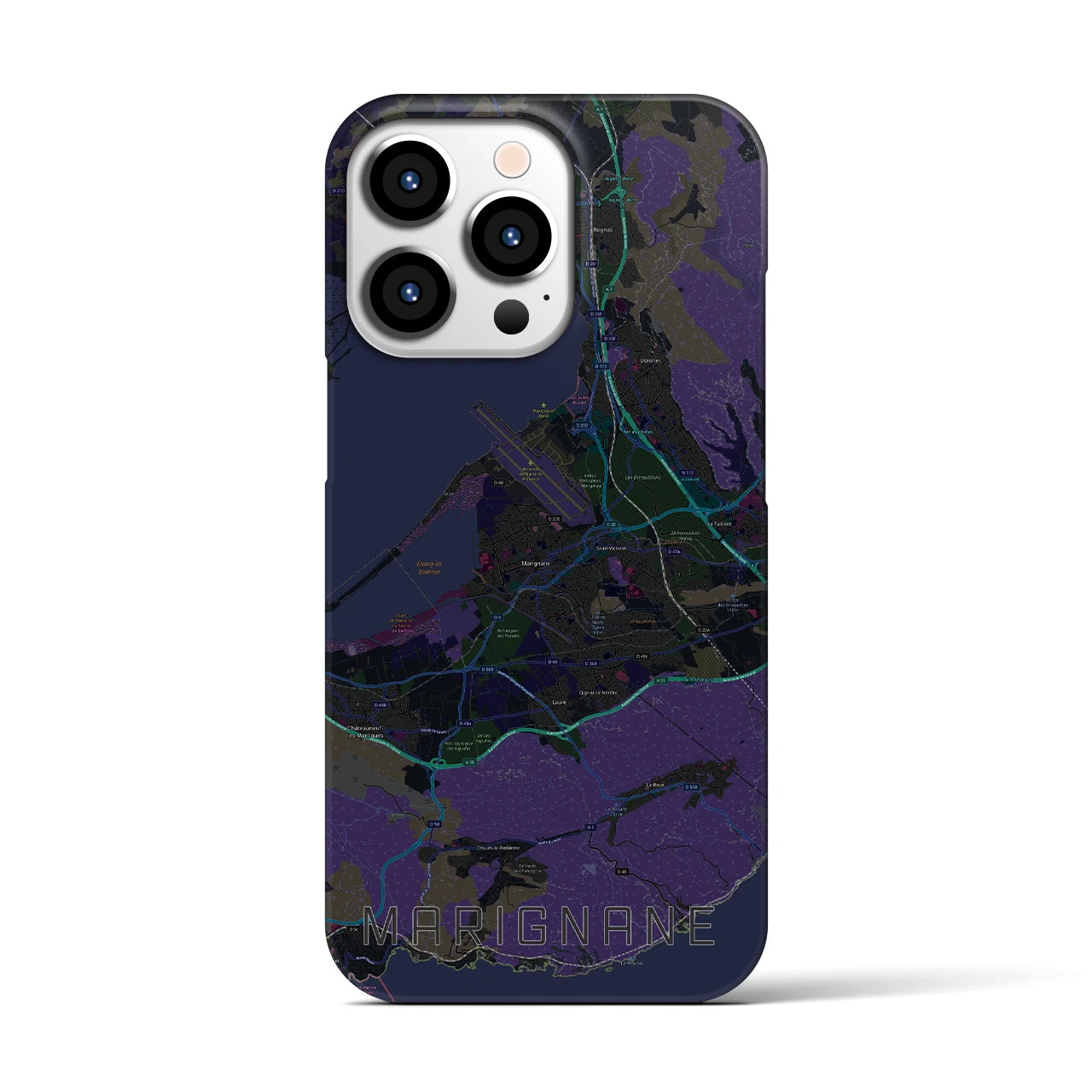 【マリニャーヌ(フランス)】地図柄iPhoneケース(バックカバータイプ)