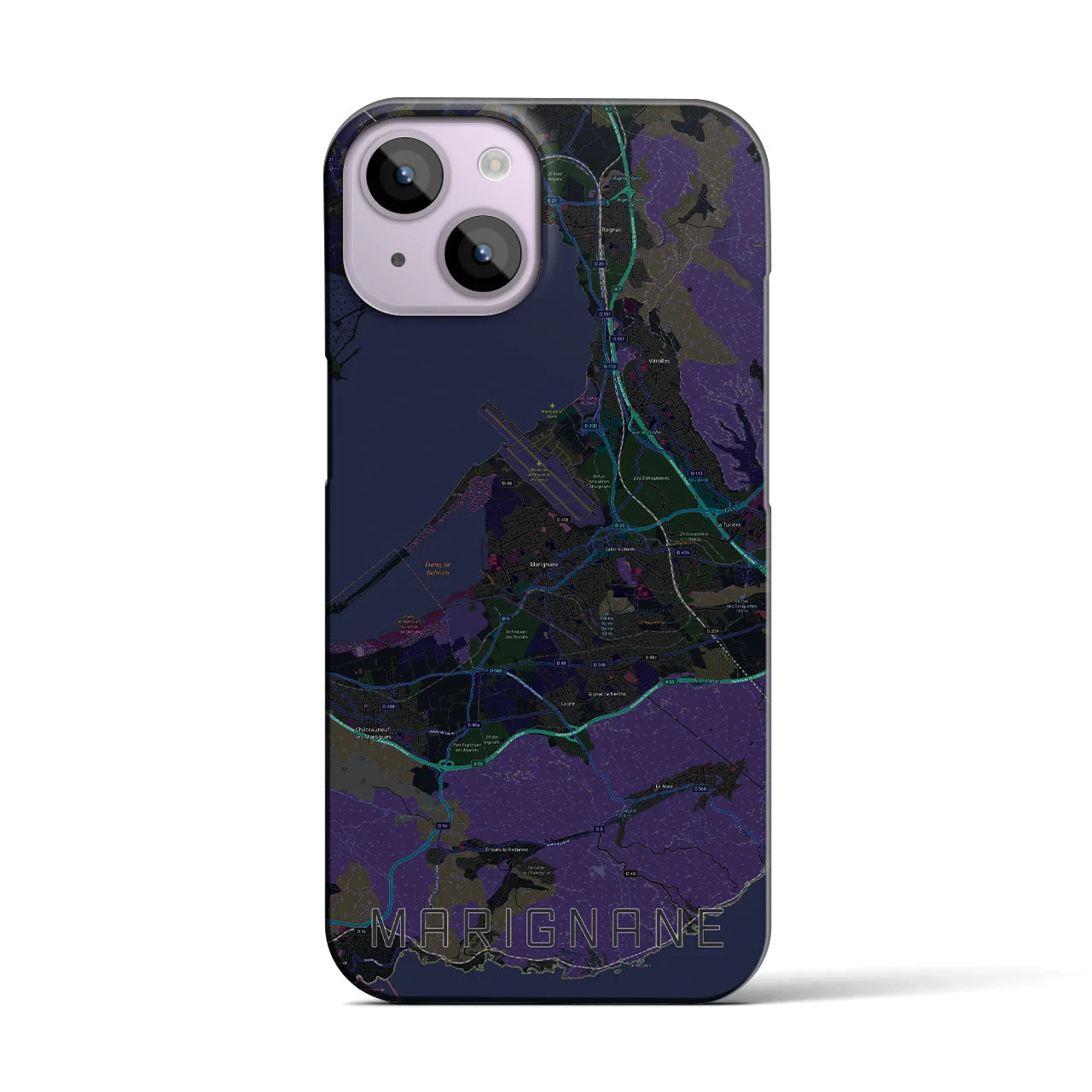 【マリニャーヌ(フランス)】地図柄iPhoneケース(バックカバータイプ)