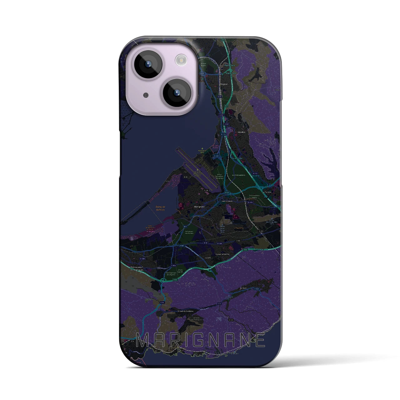 【マリニャーヌ(フランス)】地図柄iPhoneケース(バックカバータイプ)