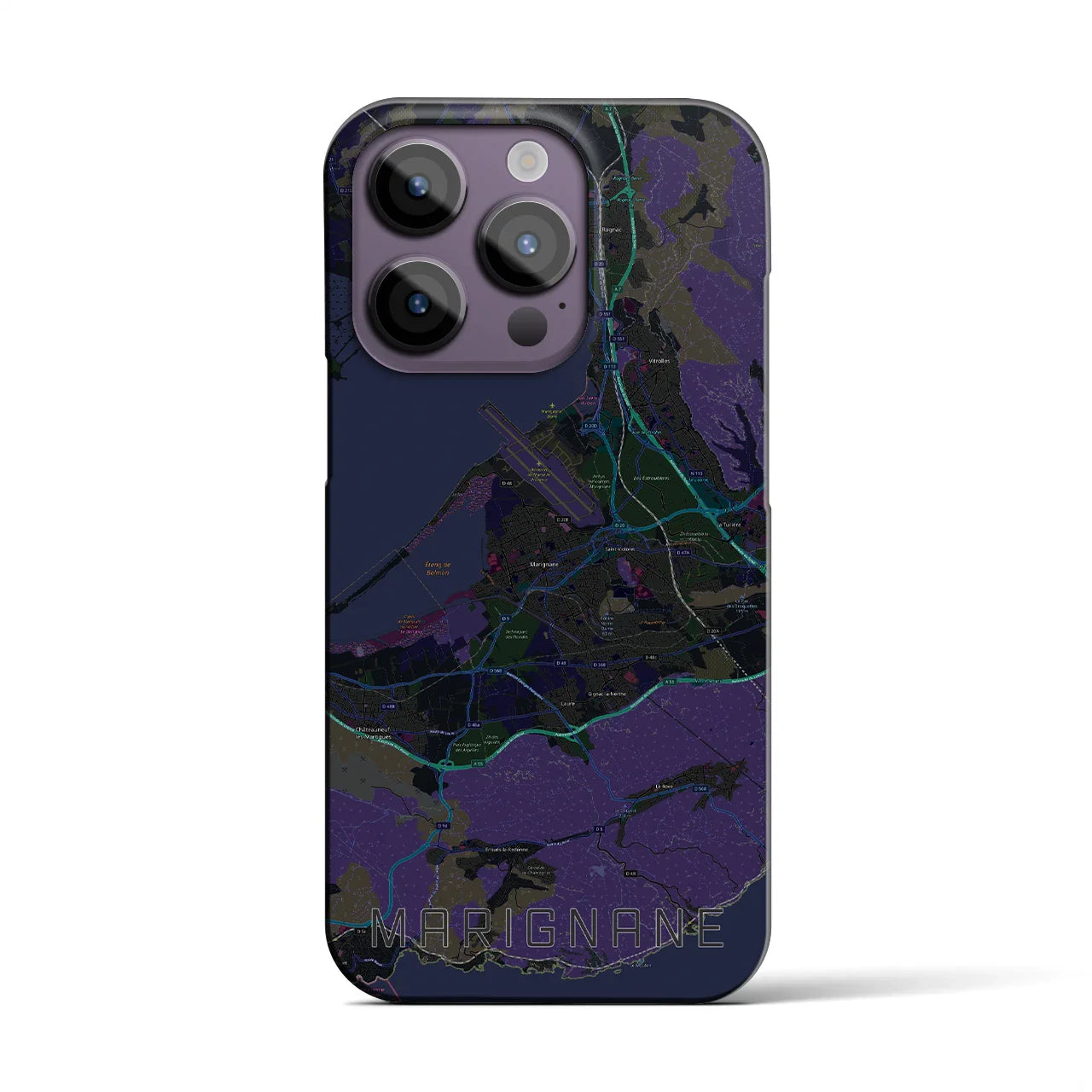 【マリニャーヌ(フランス)】地図柄iPhoneケース(バックカバータイプ)