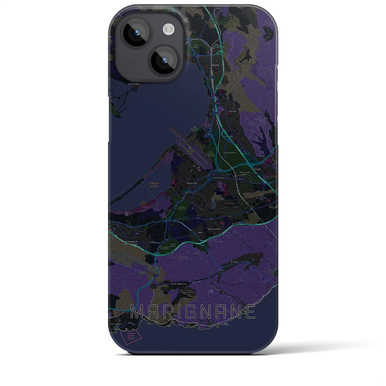 【マリニャーヌ(フランス)】地図柄iPhoneケース(バックカバータイプ)