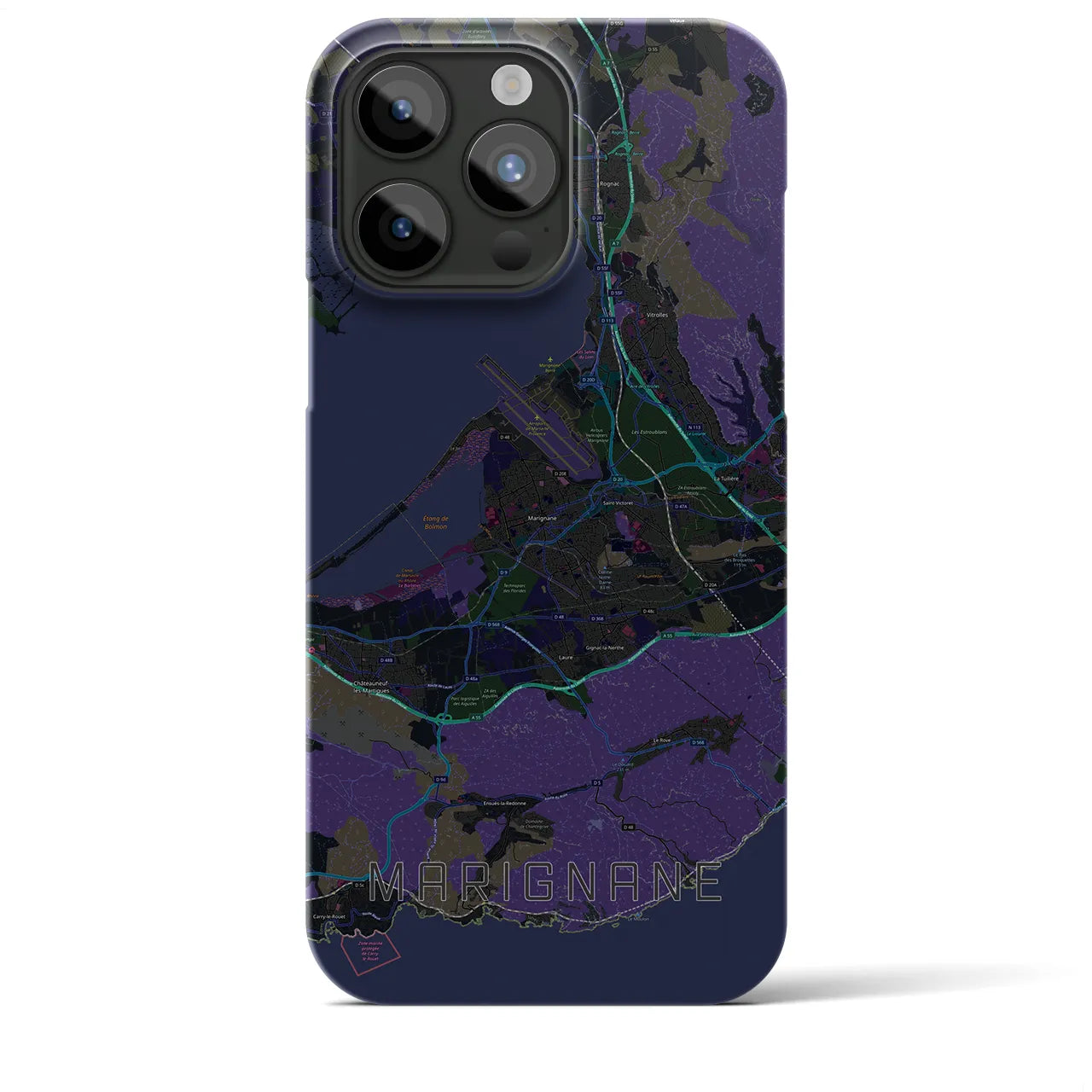 【マリニャーヌ(フランス)】地図柄iPhoneケース(バックカバータイプ)