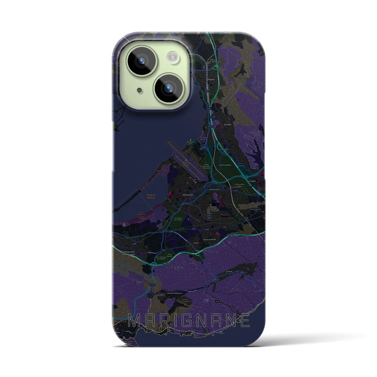 【マリニャーヌ(フランス)】地図柄iPhoneケース(バックカバータイプ)