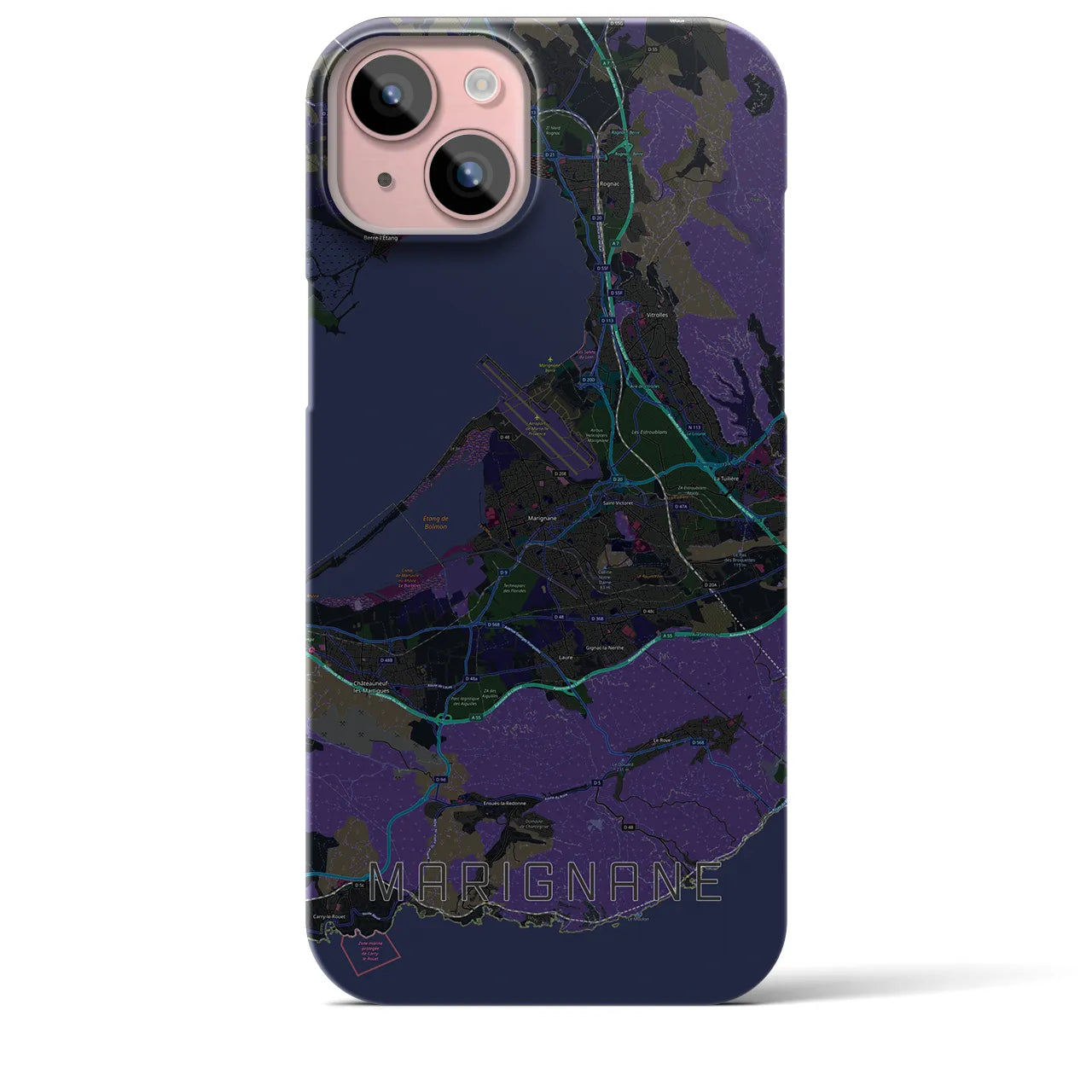 【マリニャーヌ(フランス)】地図柄iPhoneケース(バックカバータイプ)