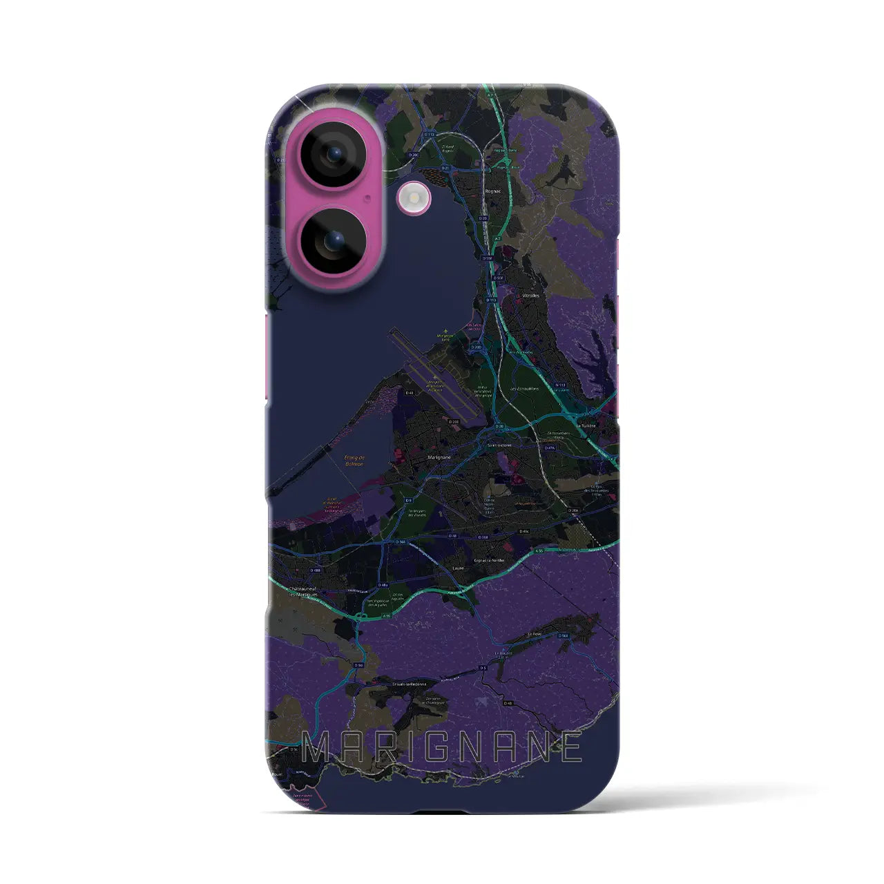 【マリニャーヌ(フランス)】地図柄iPhoneケース(バックカバータイプ)