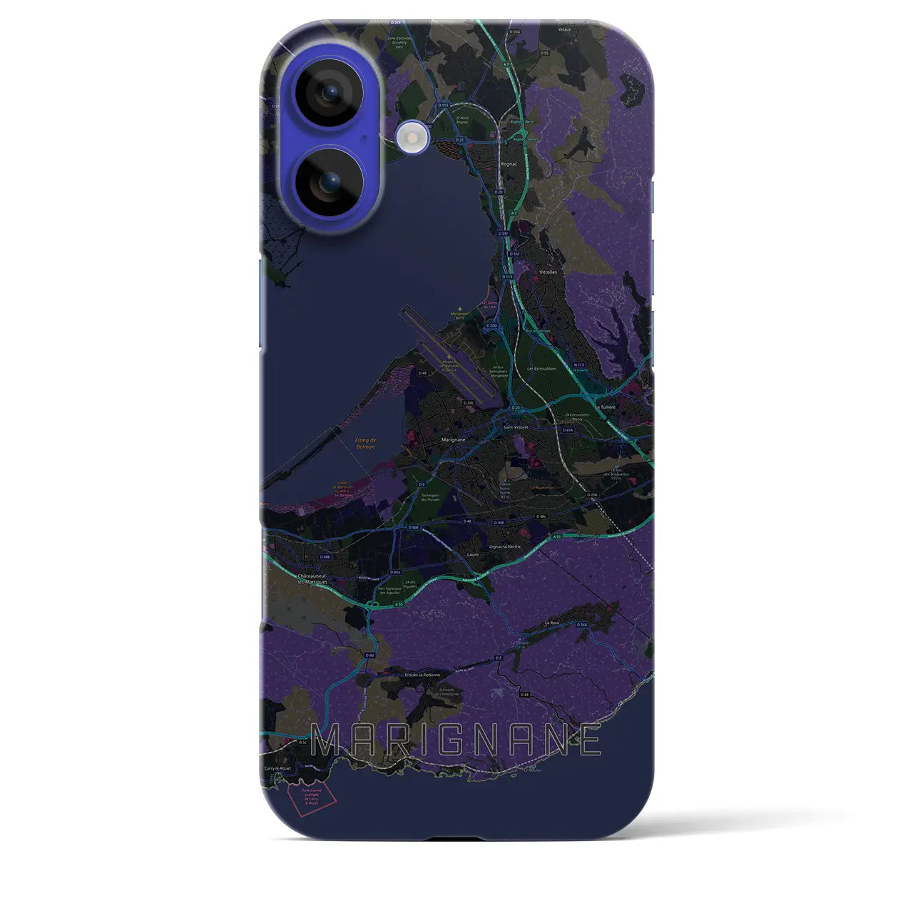 【マリニャーヌ(フランス)】地図柄iPhoneケース(バックカバータイプ)