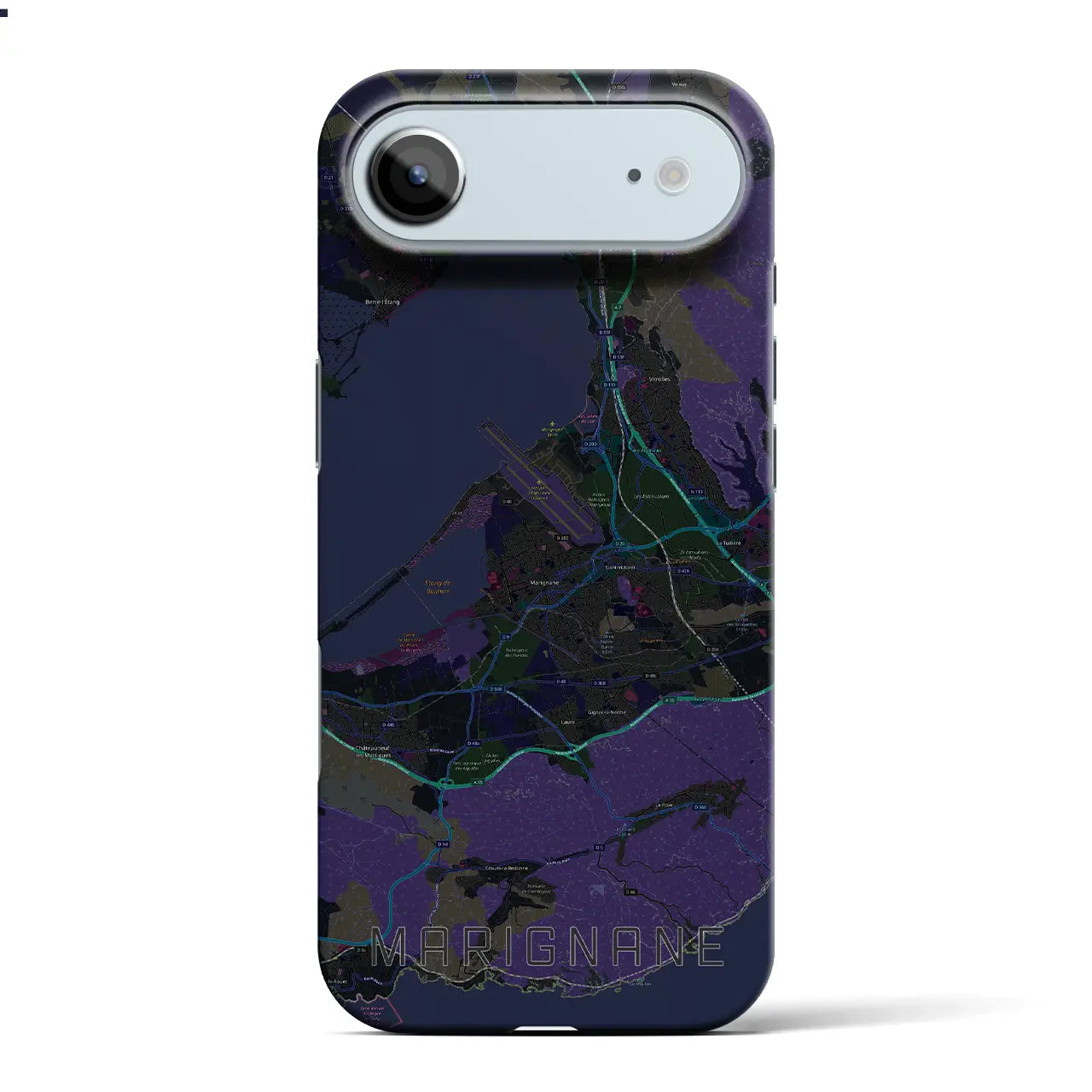 【マリニャーヌ(フランス)】地図柄iPhoneケース(バックカバータイプ)
