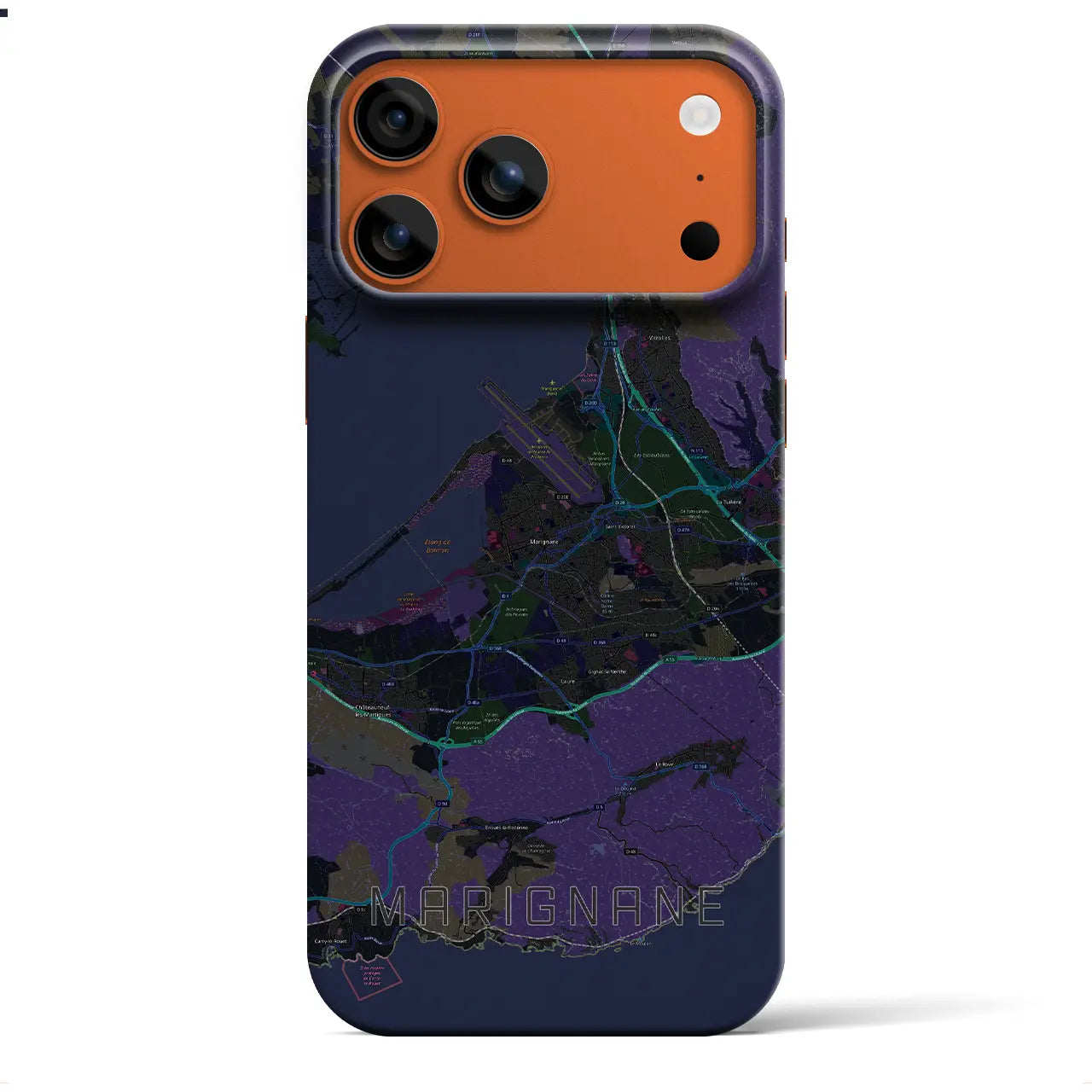 【マリニャーヌ(フランス)】地図柄iPhoneケース(バックカバータイプ)