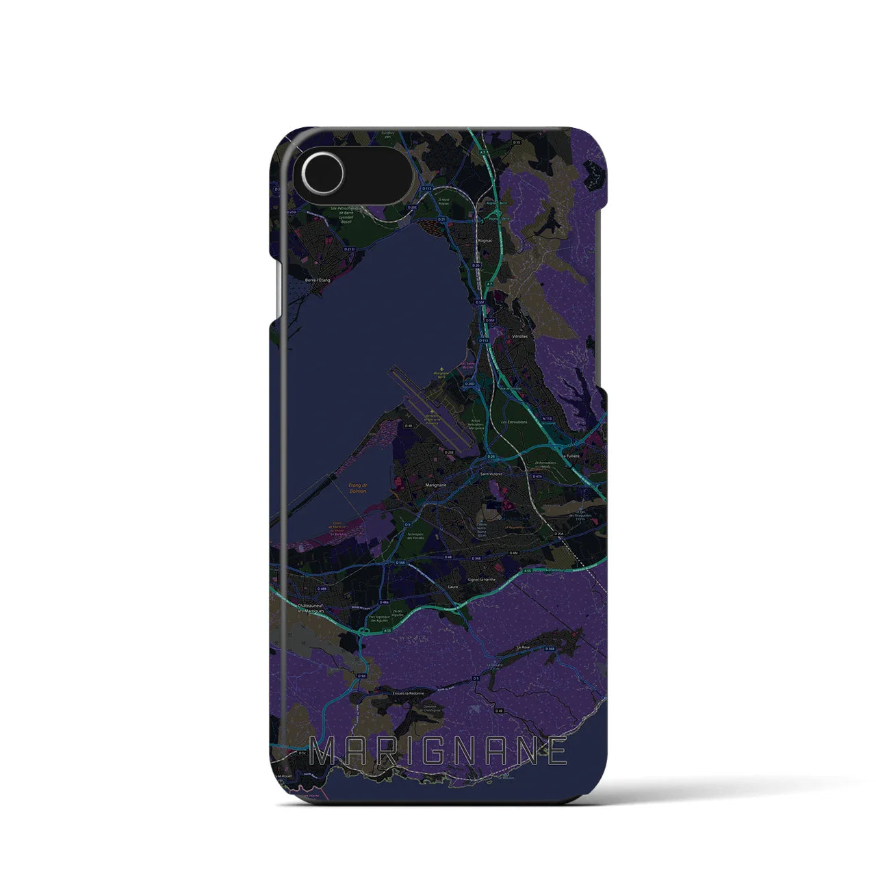 【マリニャーヌ(フランス)】地図柄iPhoneケース(バックカバータイプ)