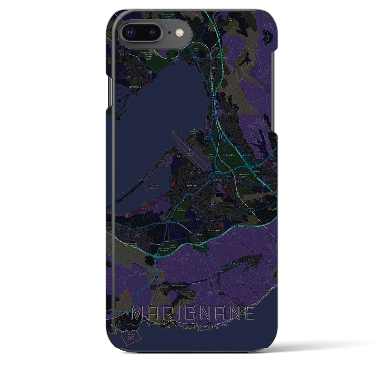 【マリニャーヌ(フランス)】地図柄iPhoneケース(バックカバータイプ)
