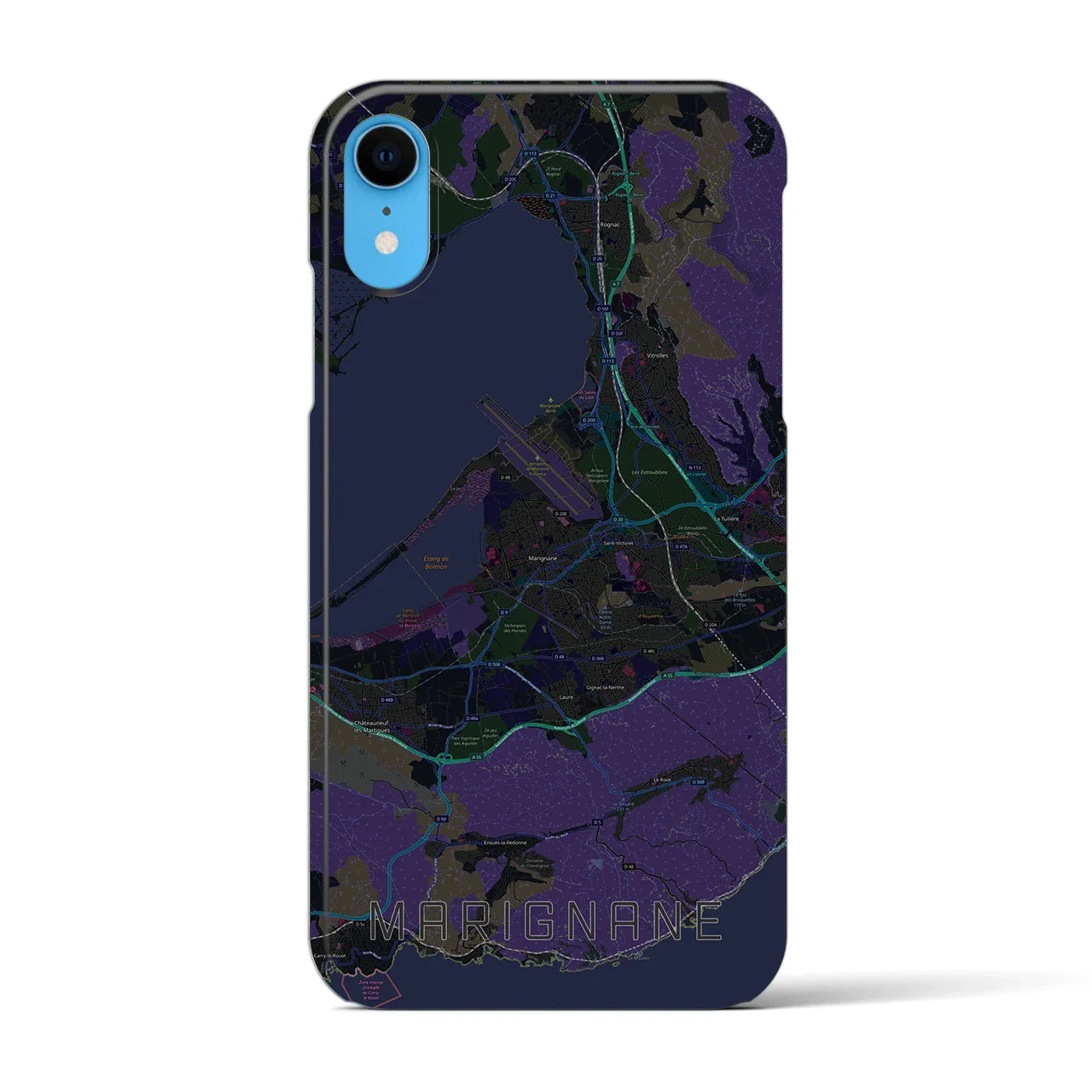 【マリニャーヌ(フランス)】地図柄iPhoneケース(バックカバータイプ)