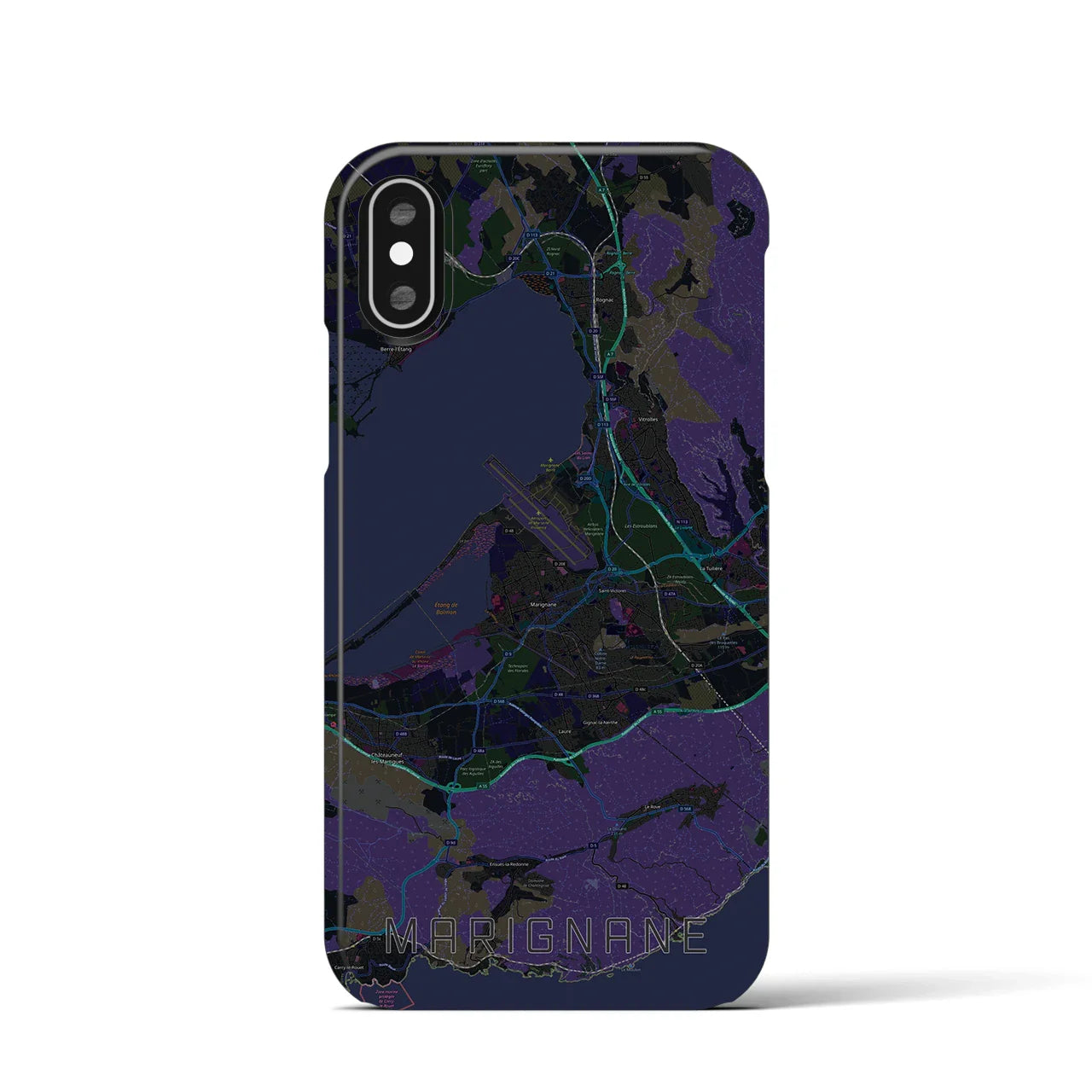 【マリニャーヌ(フランス)】地図柄iPhoneケース(バックカバータイプ)