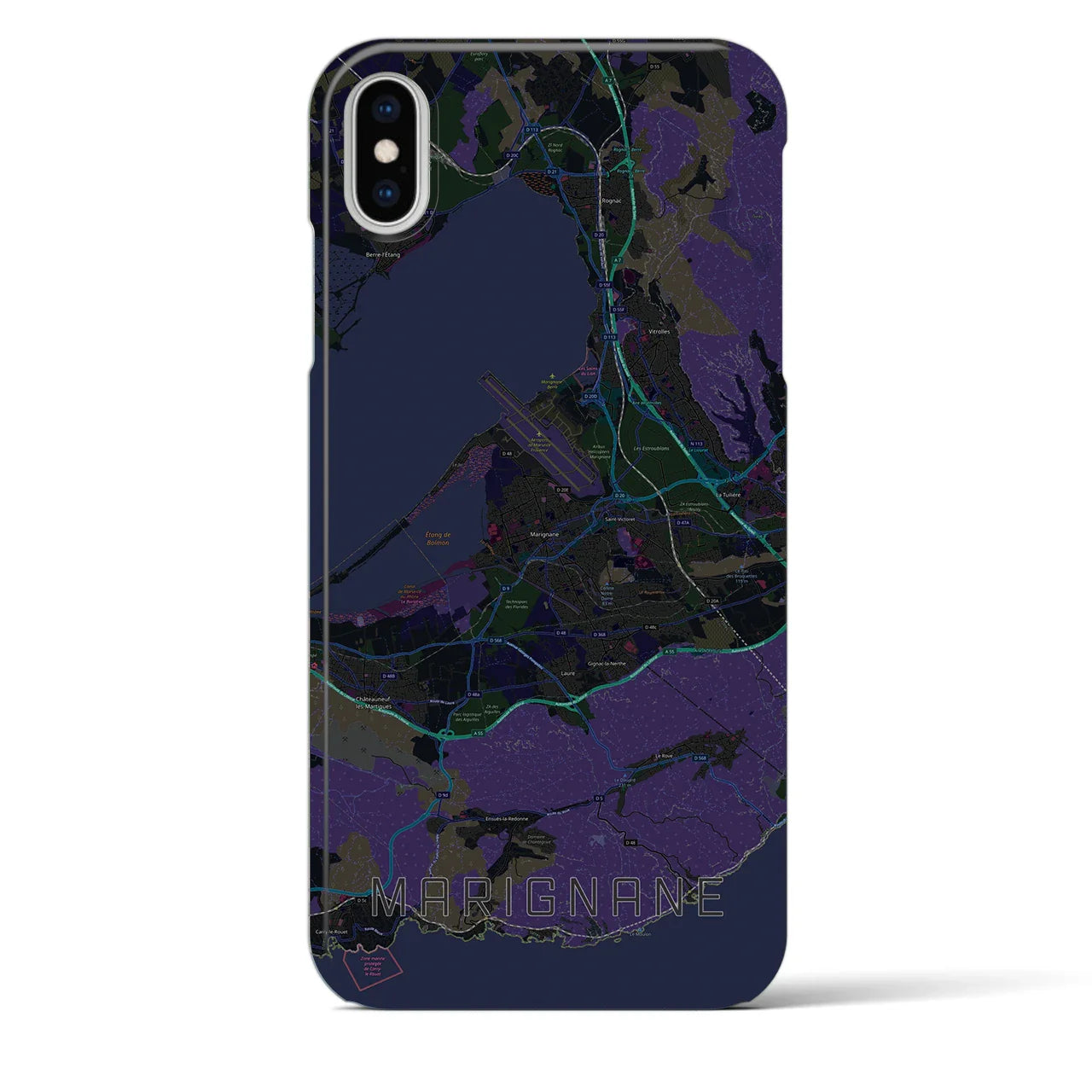 【マリニャーヌ(フランス)】地図柄iPhoneケース(バックカバータイプ)