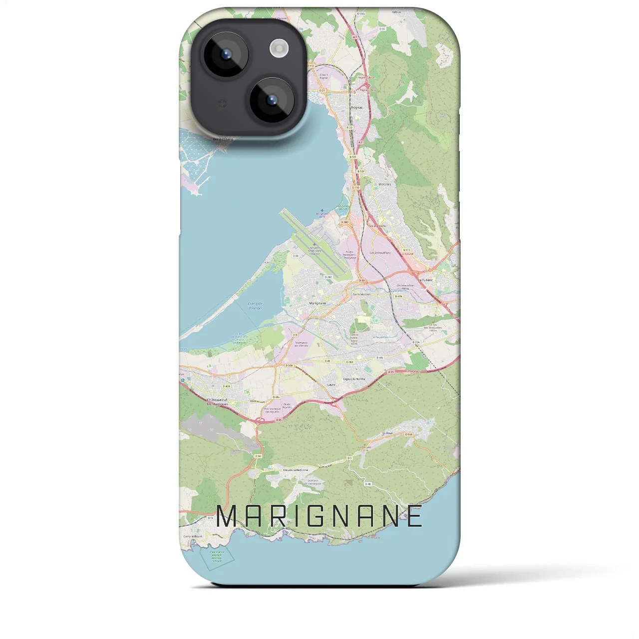 【マリニャーヌ(フランス)】地図柄iPhoneケース(バックカバータイプ)
