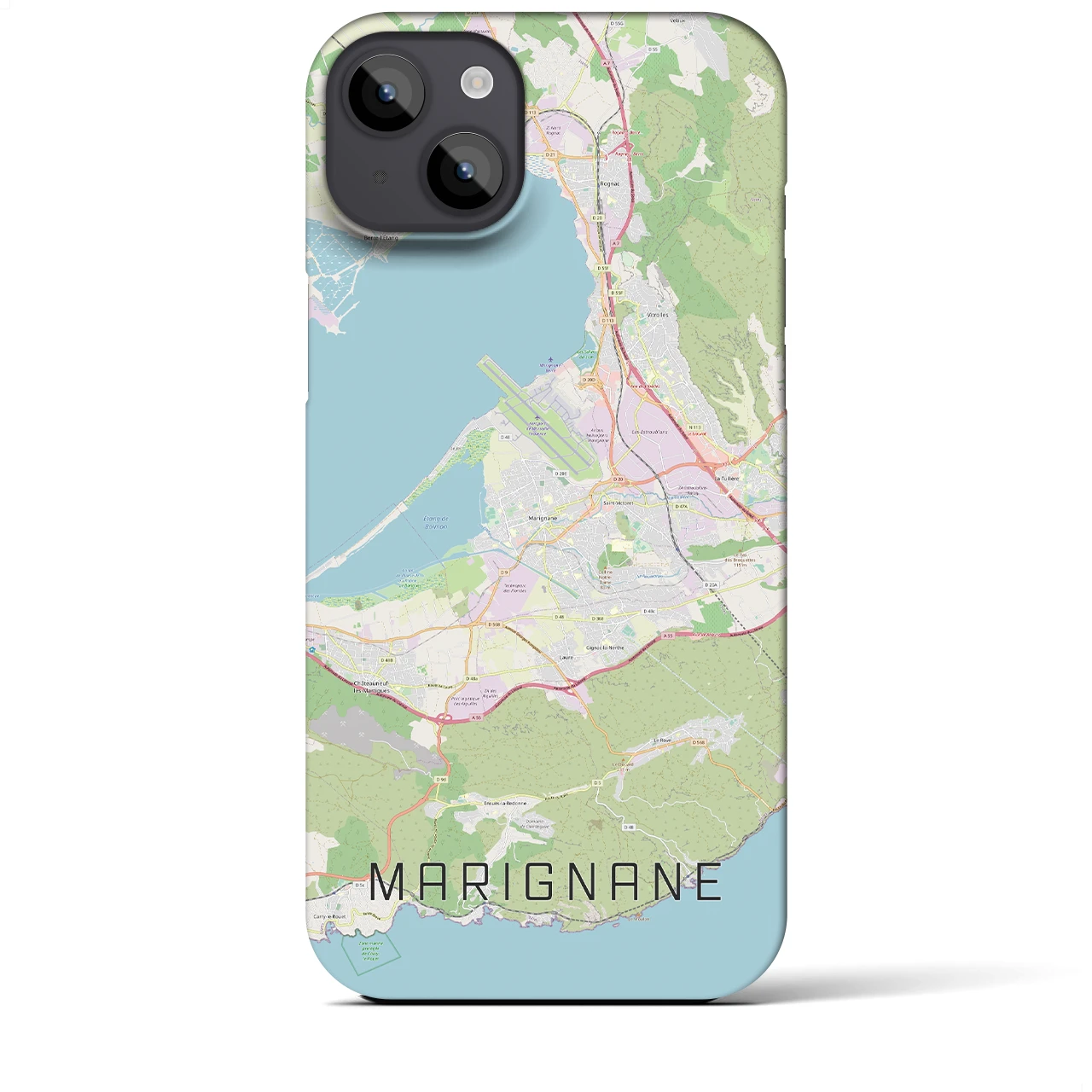 【マリニャーヌ(フランス)】地図柄iPhoneケース(バックカバータイプ)