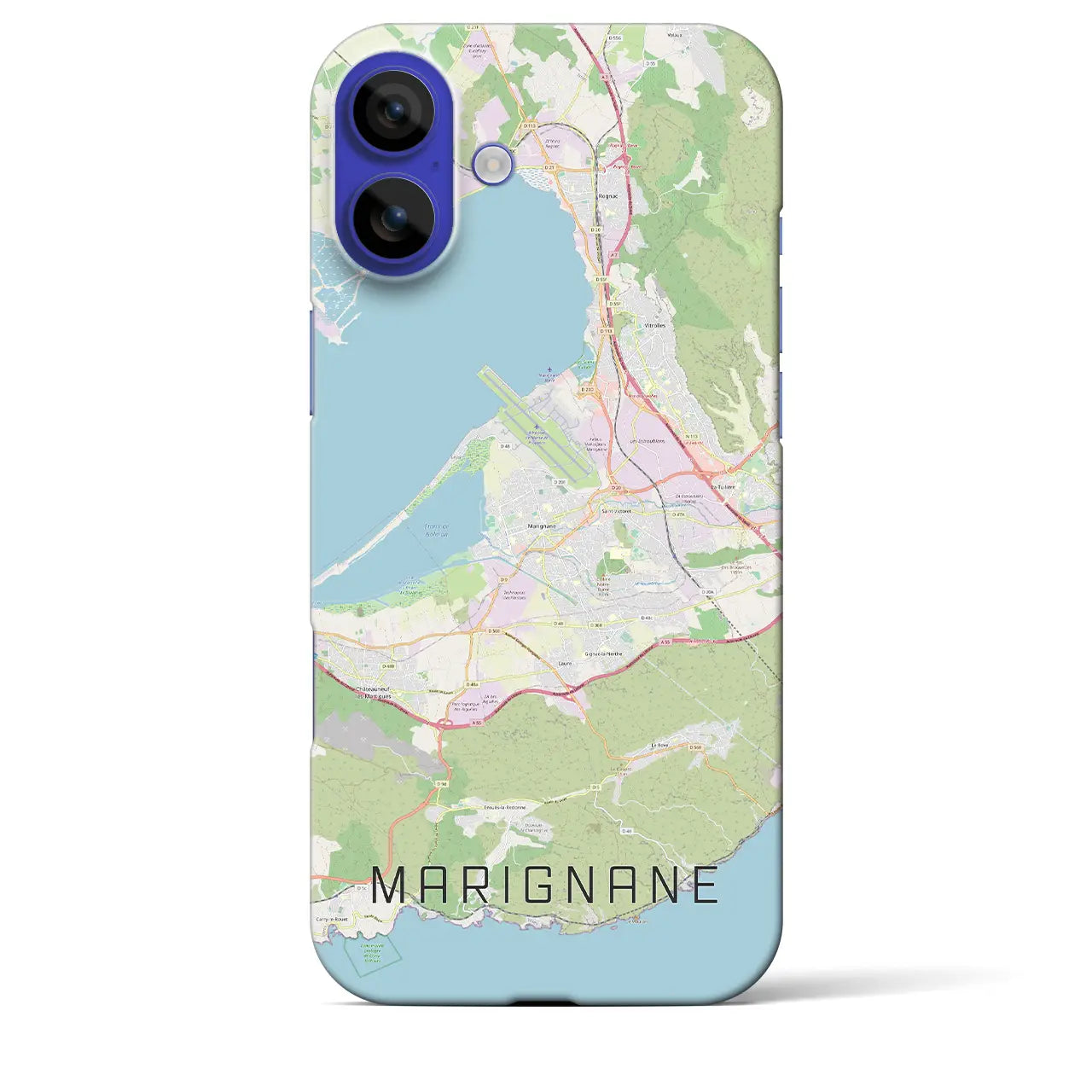 【マリニャーヌ(フランス)】地図柄iPhoneケース(バックカバータイプ)ナチュラル・iPhone 16 Pro Max 用