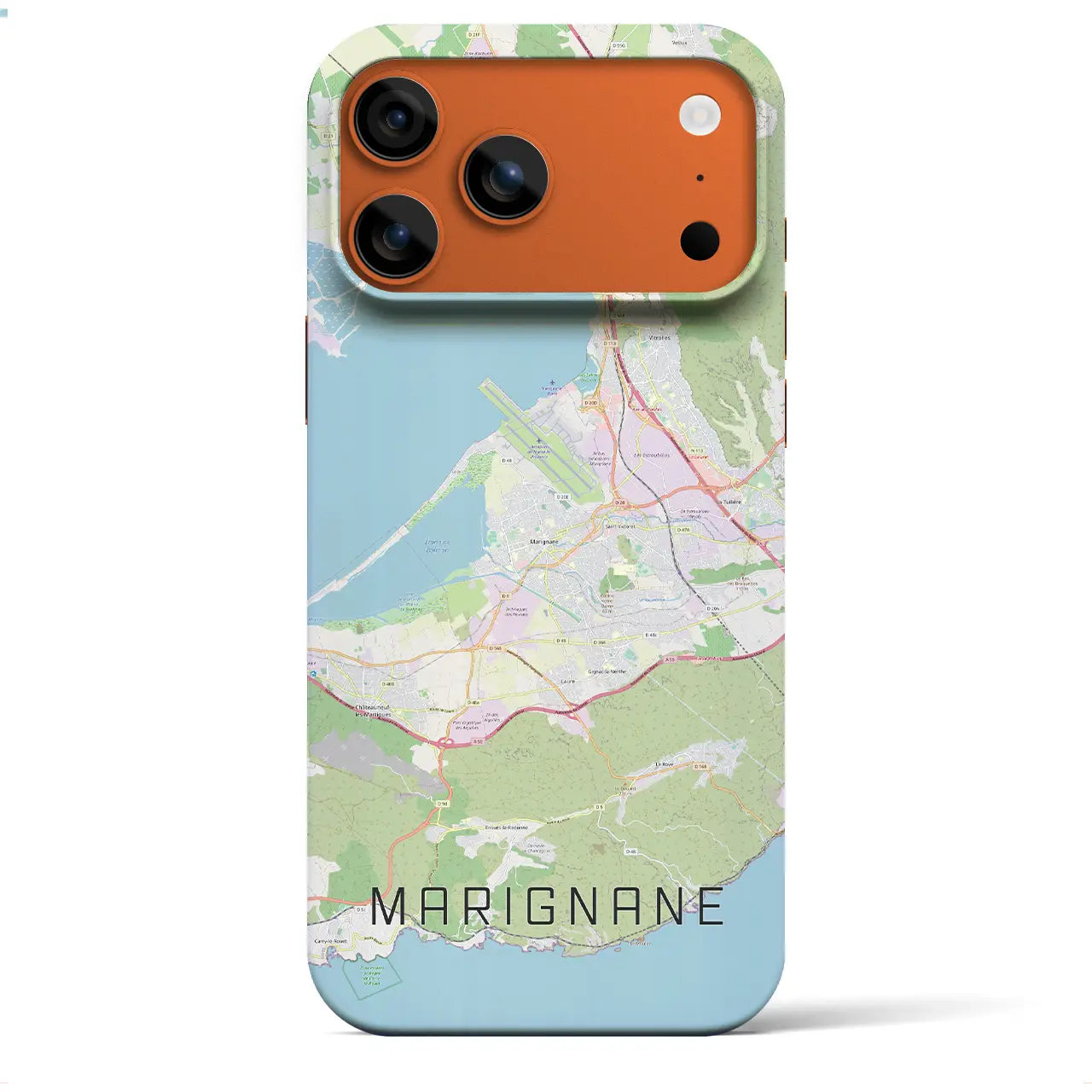 【マリニャーヌ(フランス)】地図柄iPhoneケース(バックカバータイプ)ナチュラル・iPhone 17 Pro Max 用