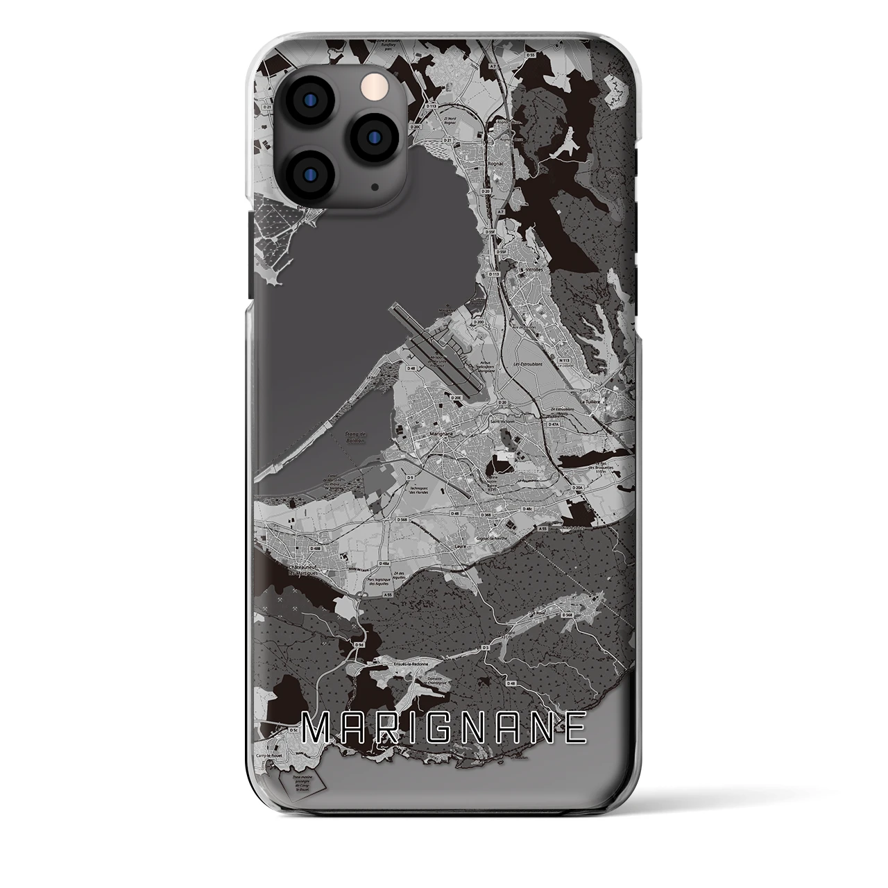 【マリニャーヌ(フランス)】地図柄iPhoneケース(クリアタイプ)