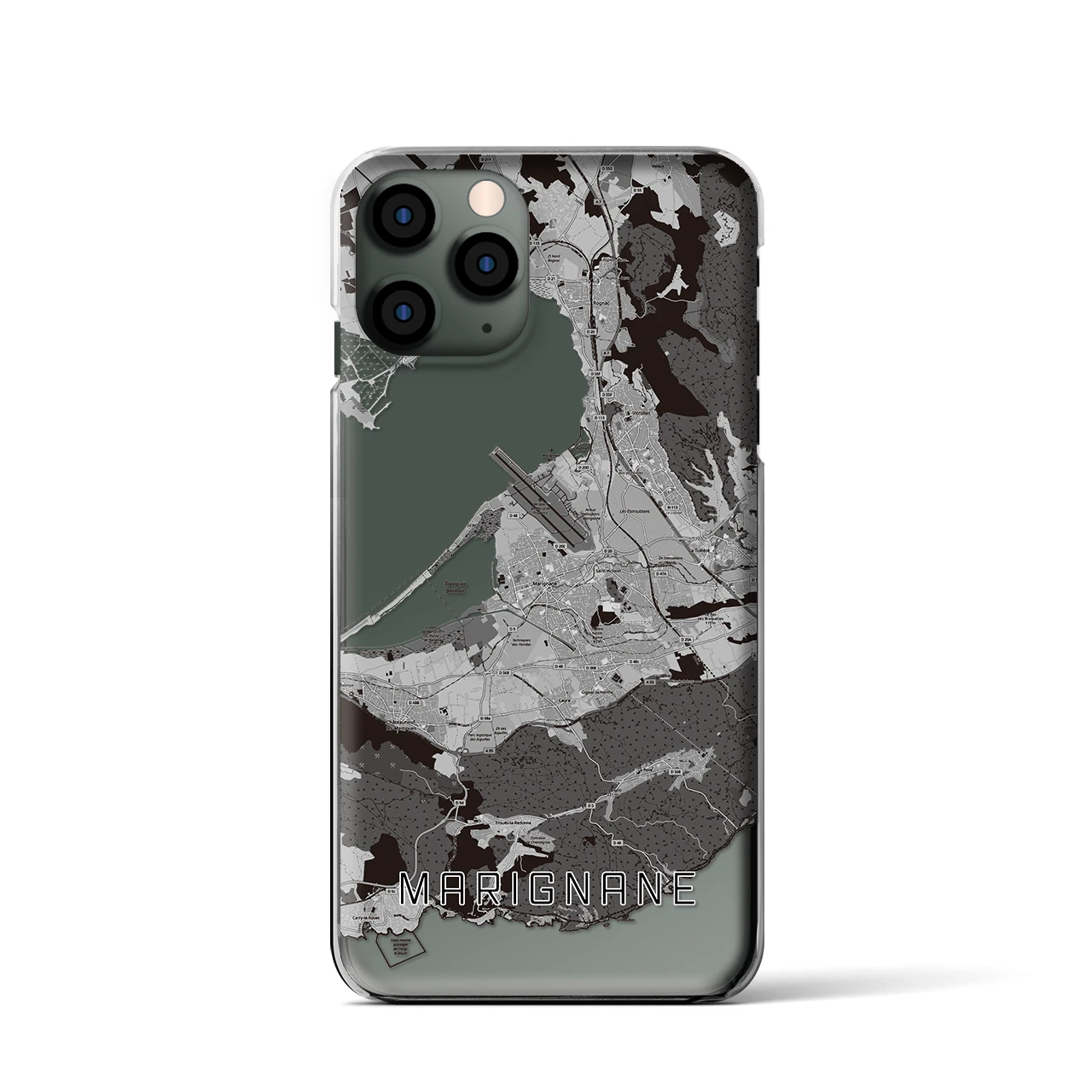 【マリニャーヌ(フランス)】地図柄iPhoneケース(クリアタイプ)