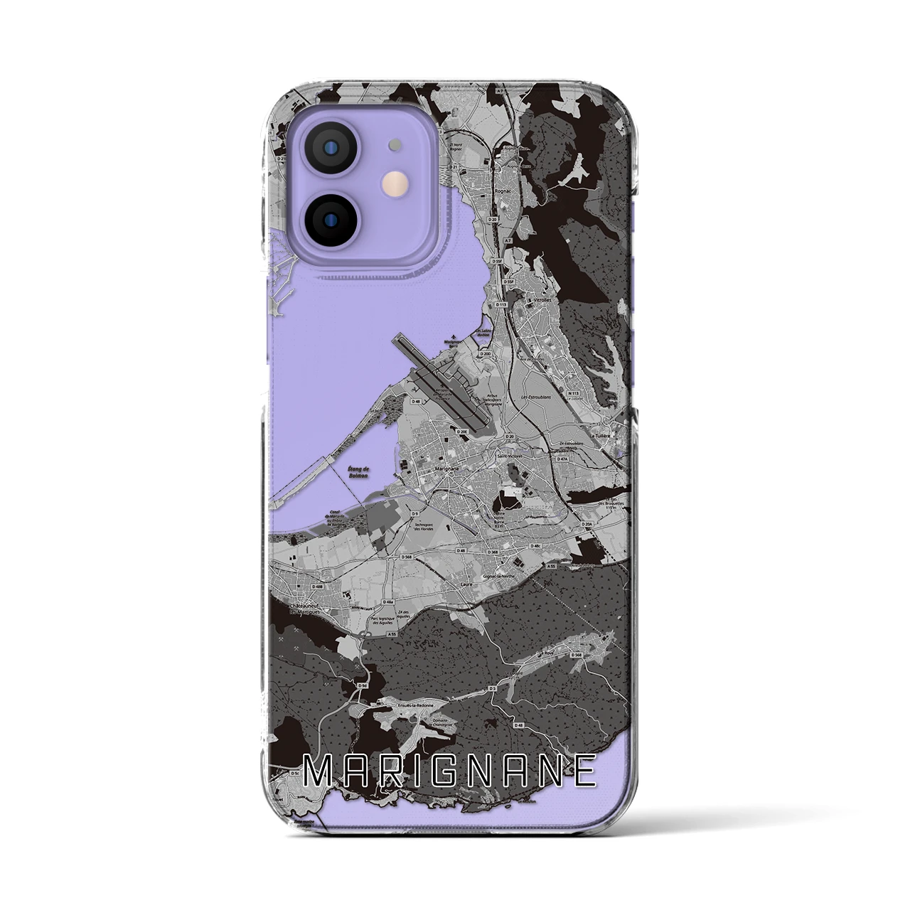 【マリニャーヌ(フランス)】地図柄iPhoneケース(クリアタイプ)