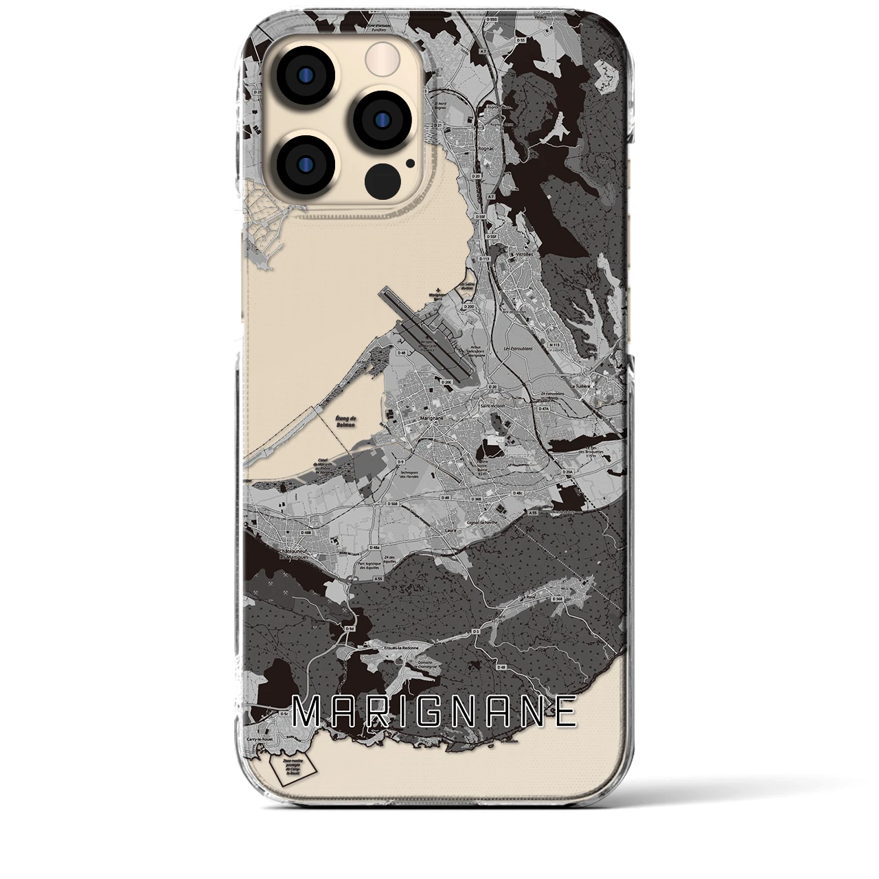【マリニャーヌ(フランス)】地図柄iPhoneケース(クリアタイプ)
