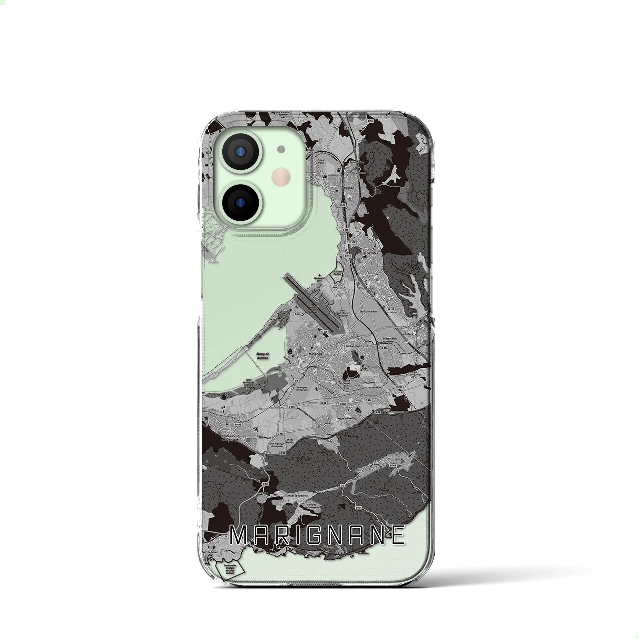 【マリニャーヌ(フランス)】地図柄iPhoneケース(クリアタイプ)