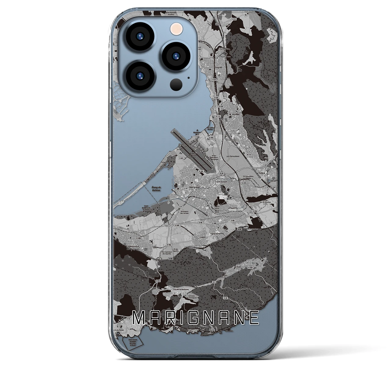 【マリニャーヌ(フランス)】地図柄iPhoneケース(クリアタイプ)