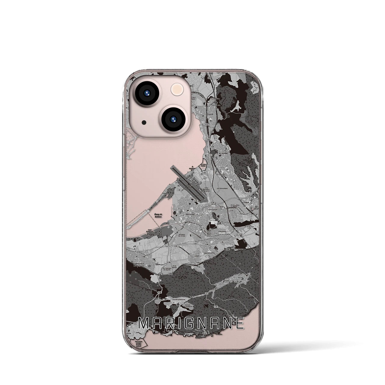 【マリニャーヌ(フランス)】地図柄iPhoneケース(クリアタイプ)