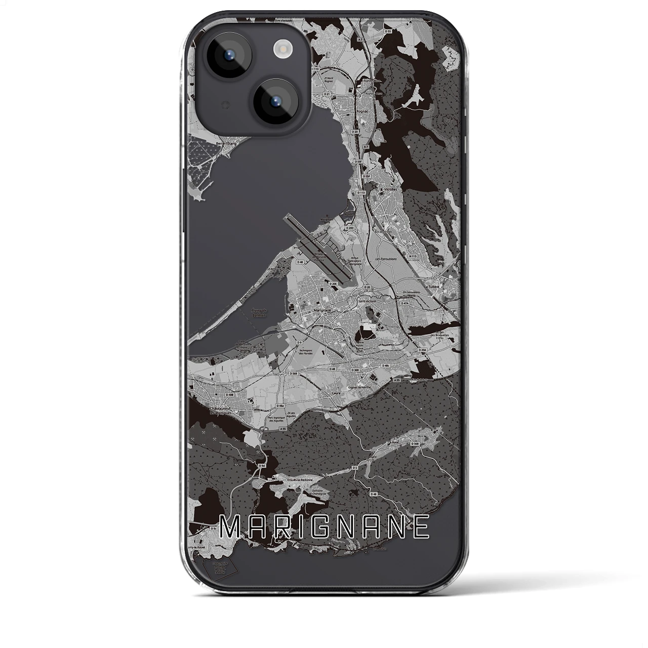 【マリニャーヌ(フランス)】地図柄iPhoneケース(クリアタイプ)