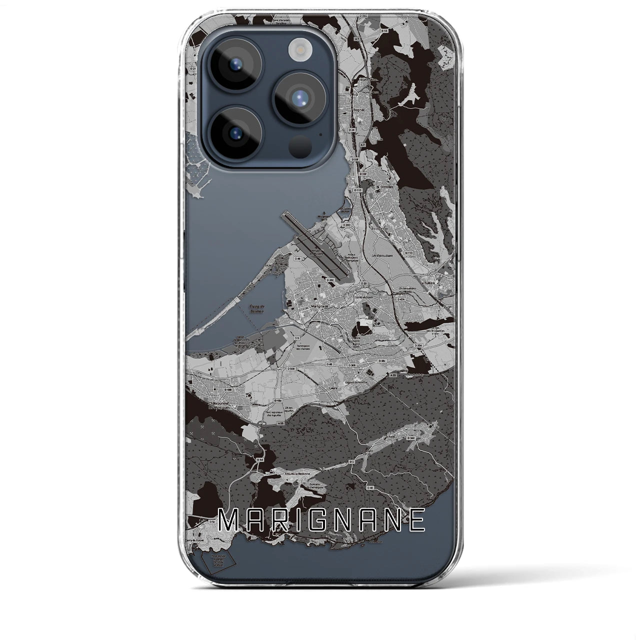 【マリニャーヌ(フランス)】地図柄iPhoneケース(クリアタイプ)
