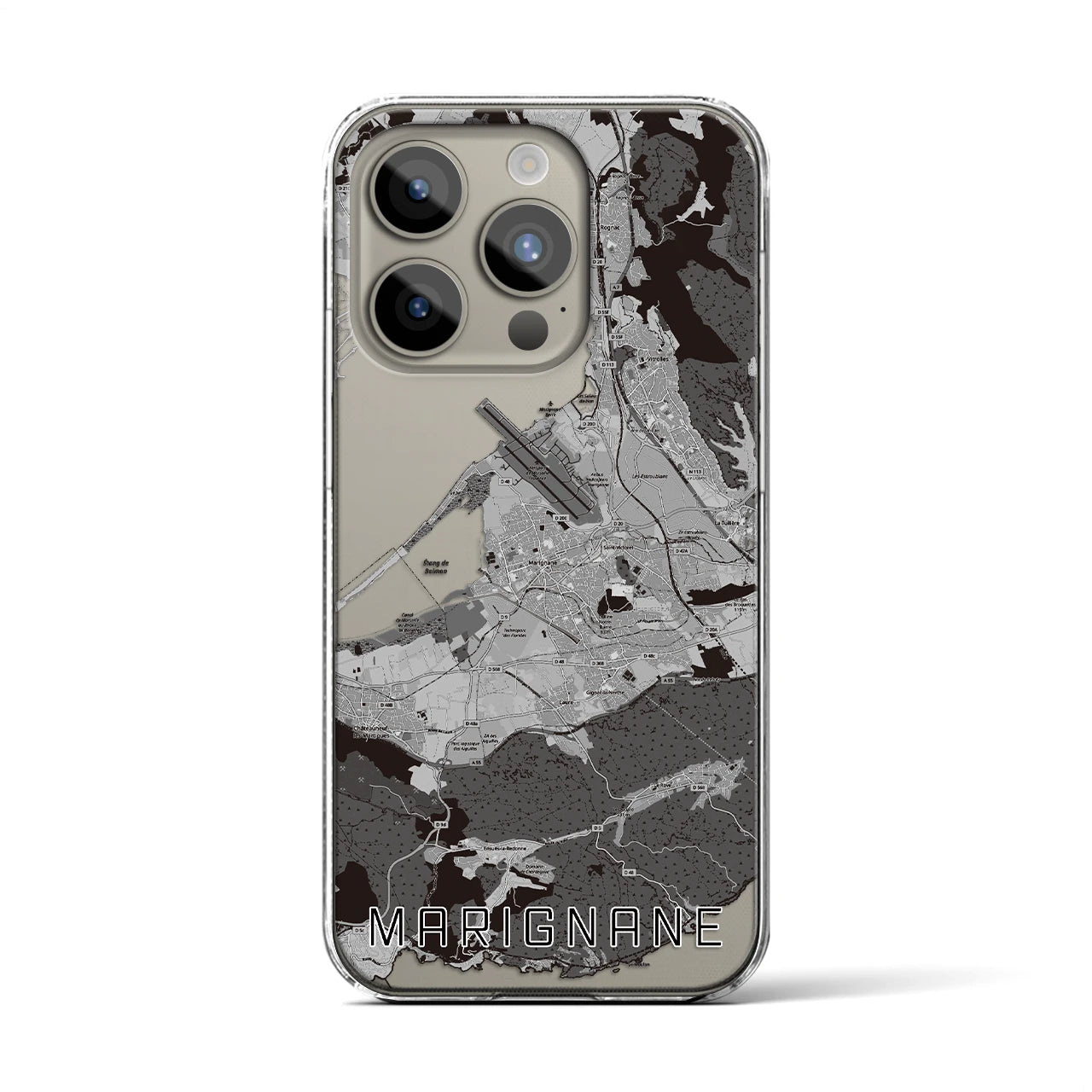 【マリニャーヌ(フランス)】地図柄iPhoneケース(クリアタイプ)
