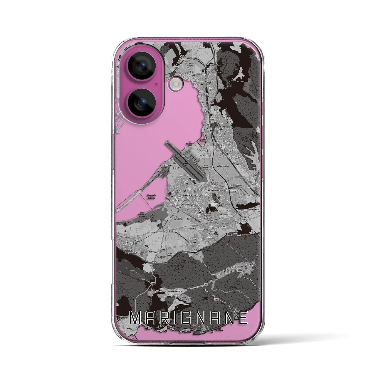 【マリニャーヌ(フランス)】地図柄iPhoneケース(クリアタイプ)