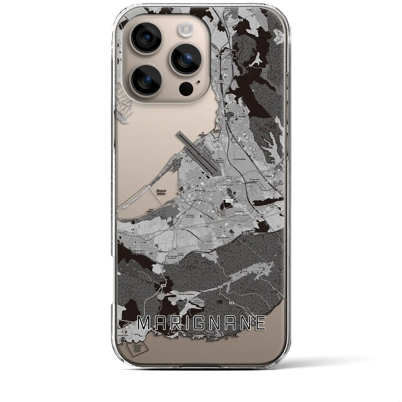 【マリニャーヌ(フランス)】地図柄iPhoneケース(クリアタイプ)
