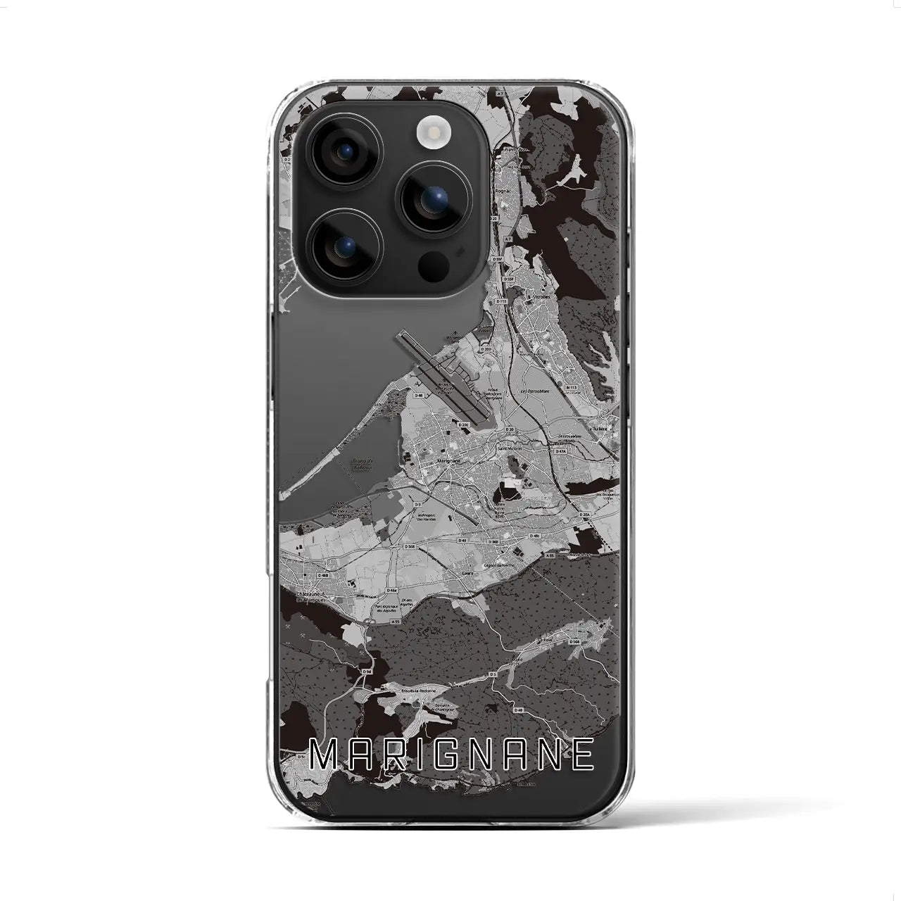 【マリニャーヌ(フランス)】地図柄iPhoneケース(クリアタイプ)