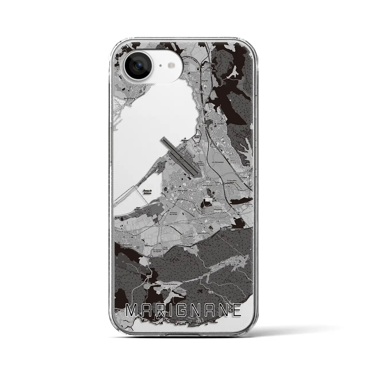 【マリニャーヌ(フランス)】地図柄iPhoneケース(クリアタイプ)