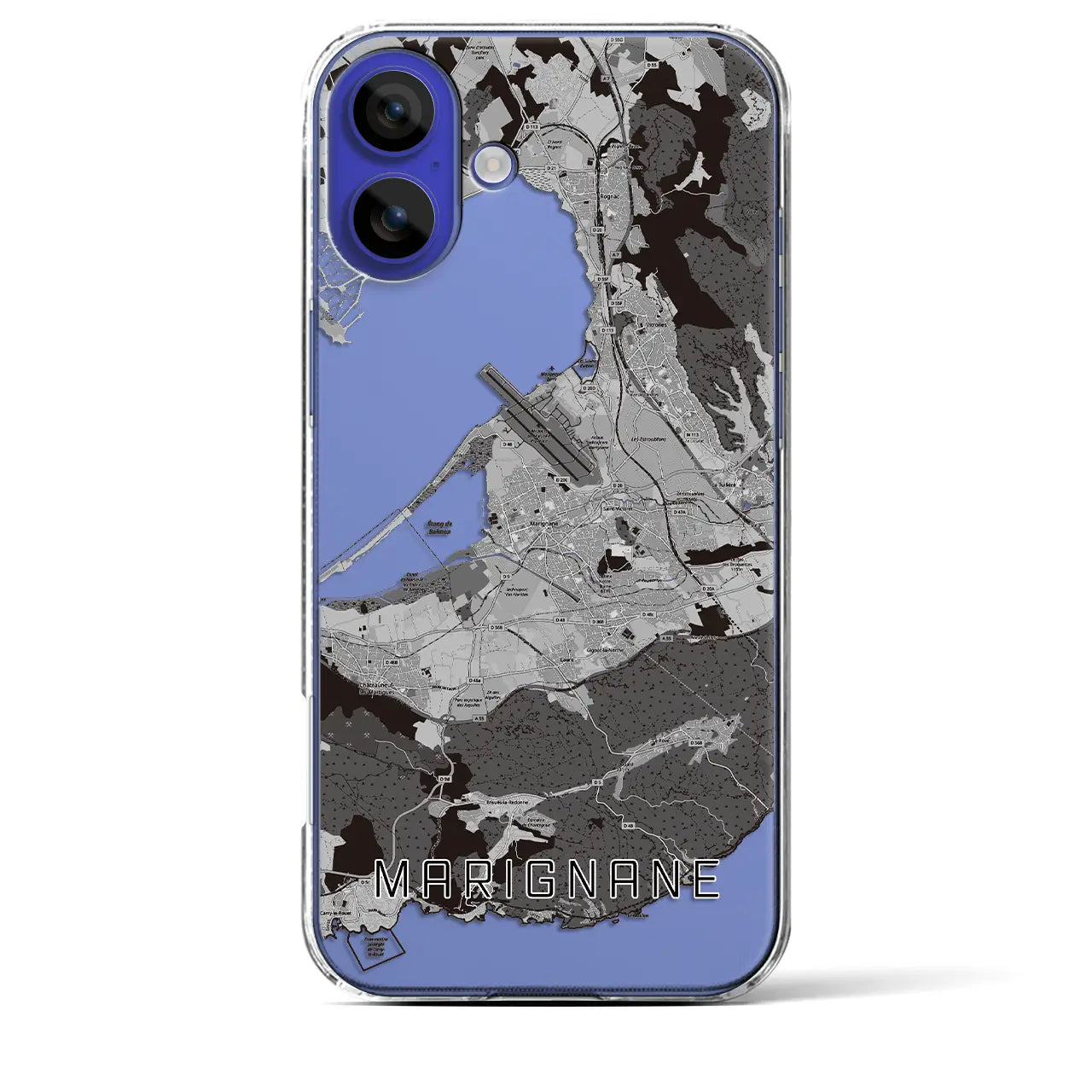 【マリニャーヌ(フランス)】地図柄iPhoneケース(クリアタイプ)