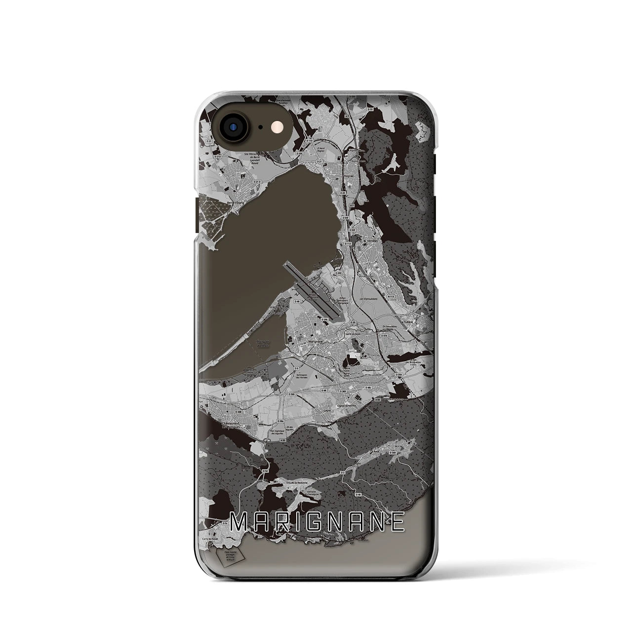 【マリニャーヌ(フランス)】地図柄iPhoneケース(クリアタイプ)