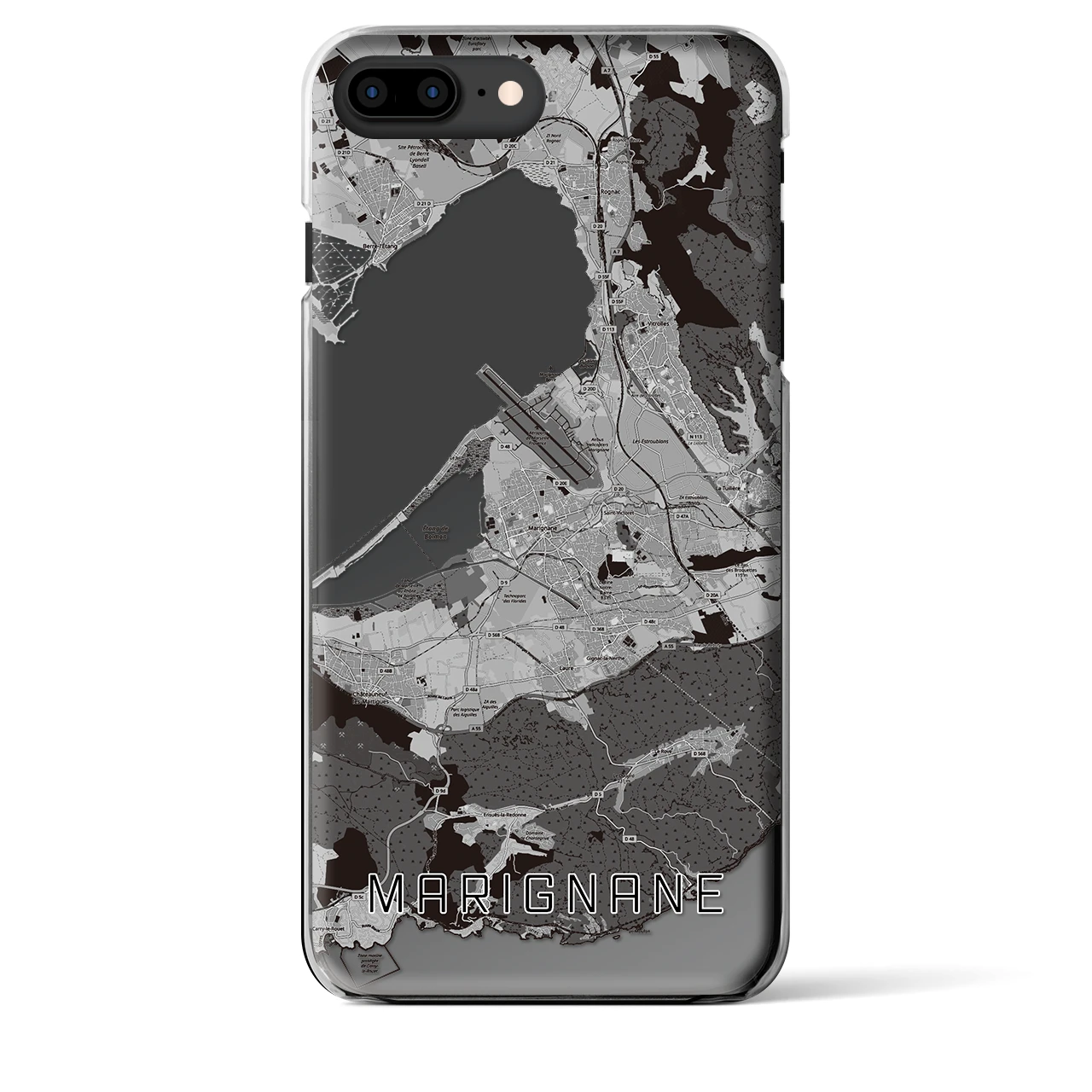 【マリニャーヌ(フランス)】地図柄iPhoneケース(クリアタイプ)