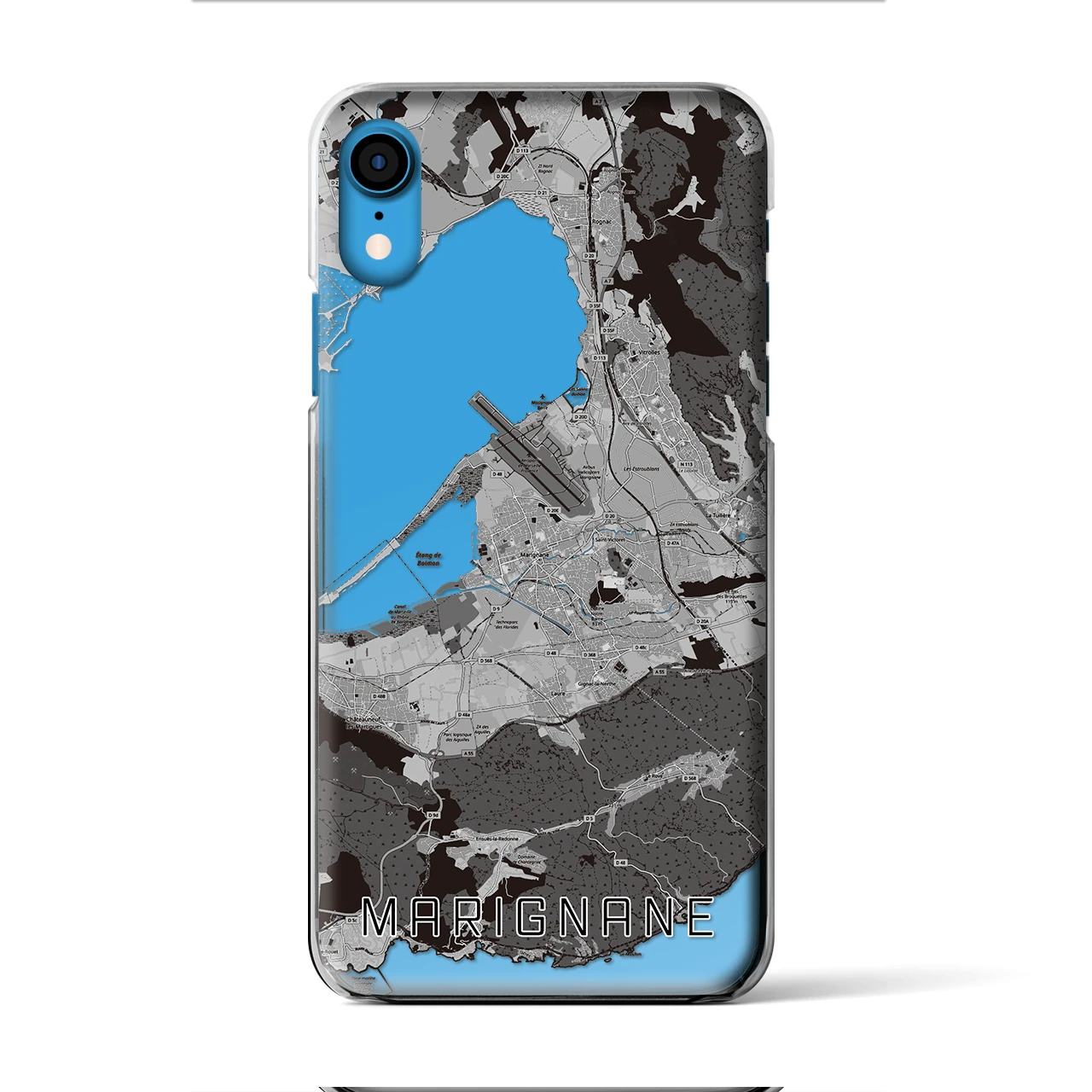 【マリニャーヌ(フランス)】地図柄iPhoneケース(クリアタイプ)